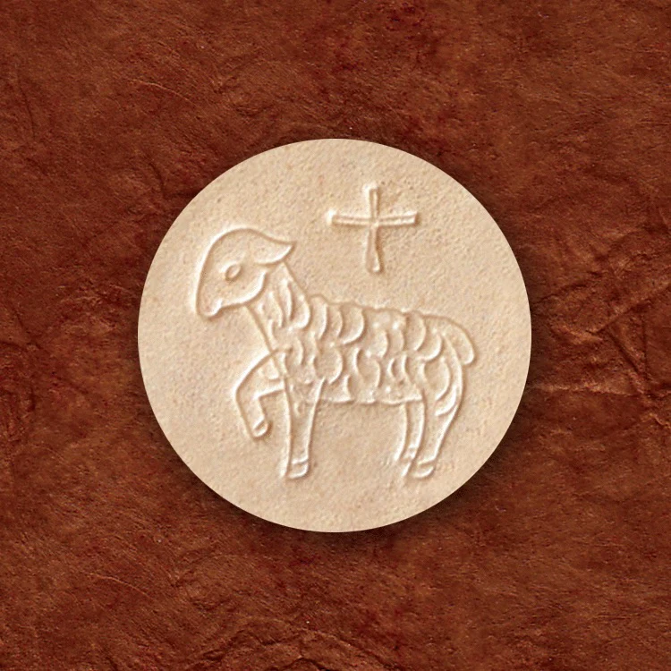 1-3/8" Whole Wheat Communion Hosts with Lamb, Container of 750