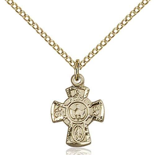 14kt Gold Filled 5-Way Pendant 5/8 X 3/8"