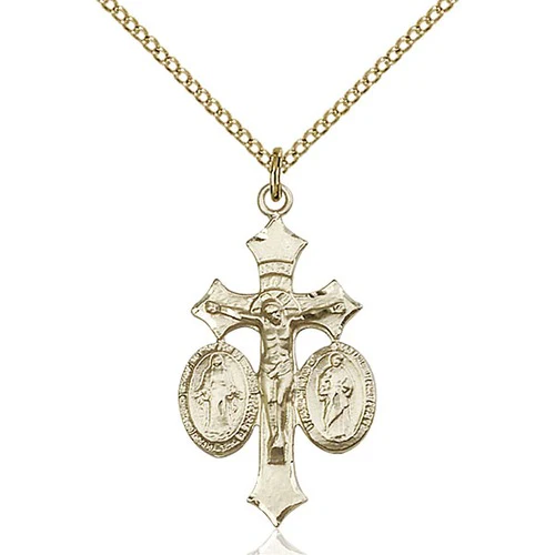 14kt Gold Filled Jesus, Mary & Joseph Pendant