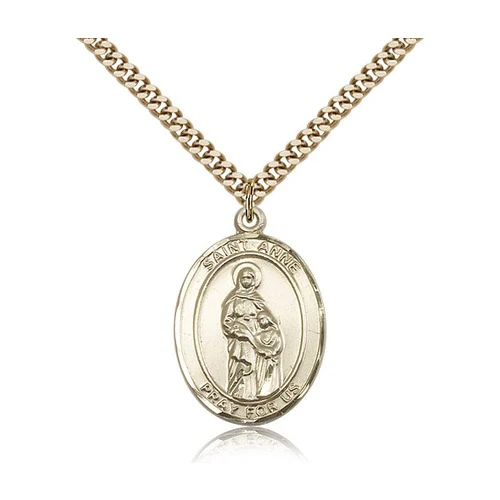 14kt Gold Filled St. Anne Pendant w/ Chain
