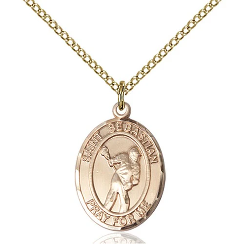 14kt Gold Filled St. Sebastian Pendant/LaCrosse