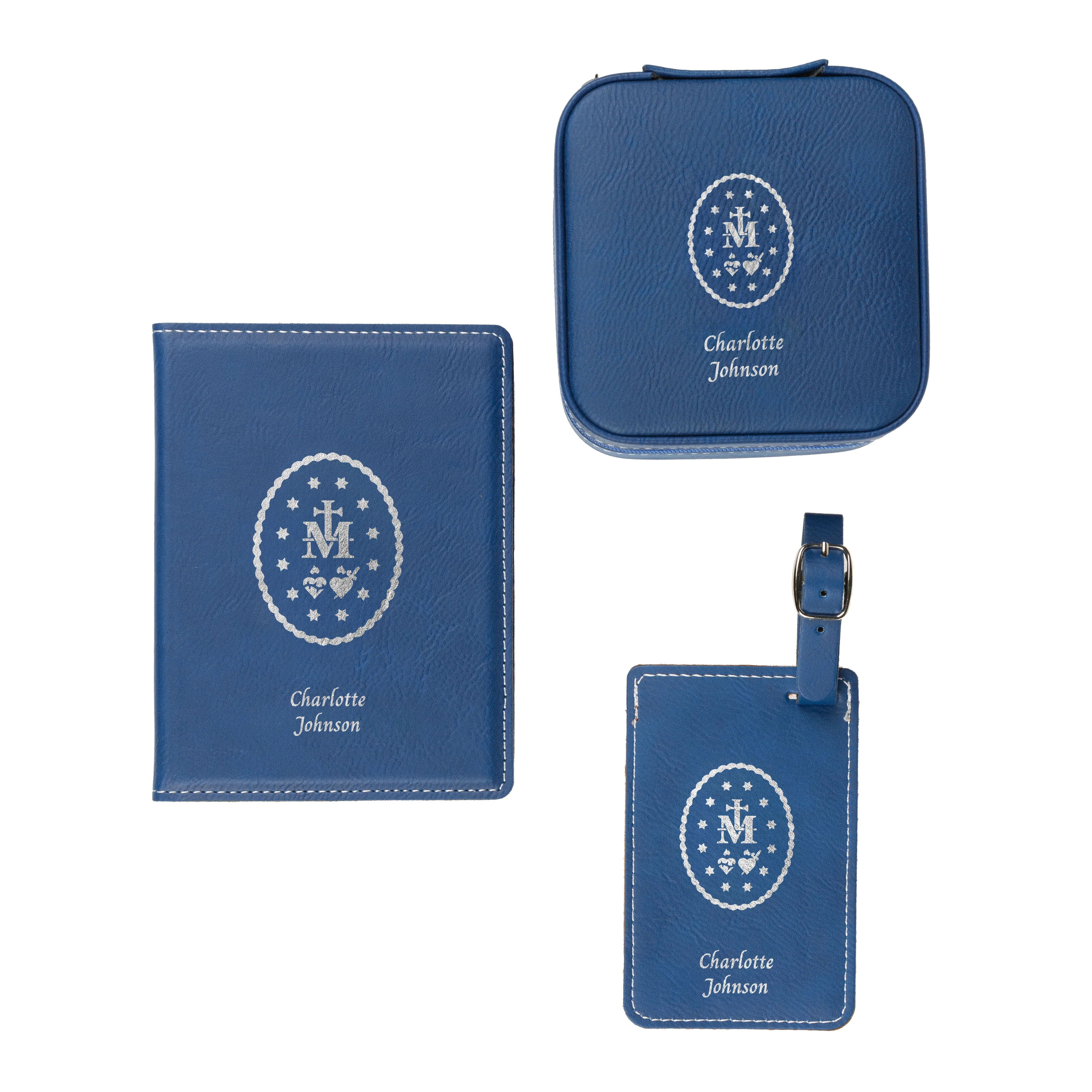 3 Piece Miraculous Medal Travel Set - Blue or White - Image 2