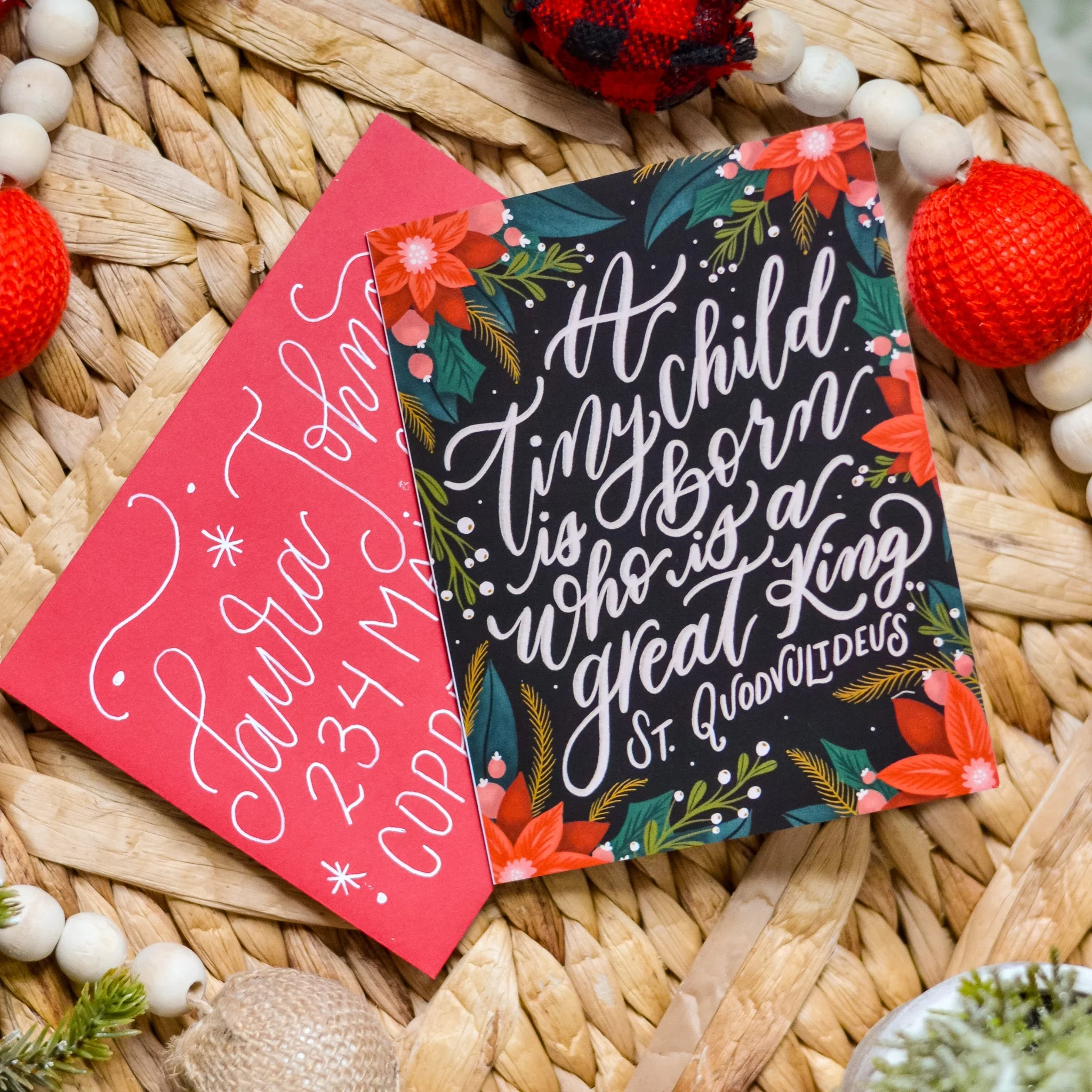 A Tiny Child is Born Christmas Card