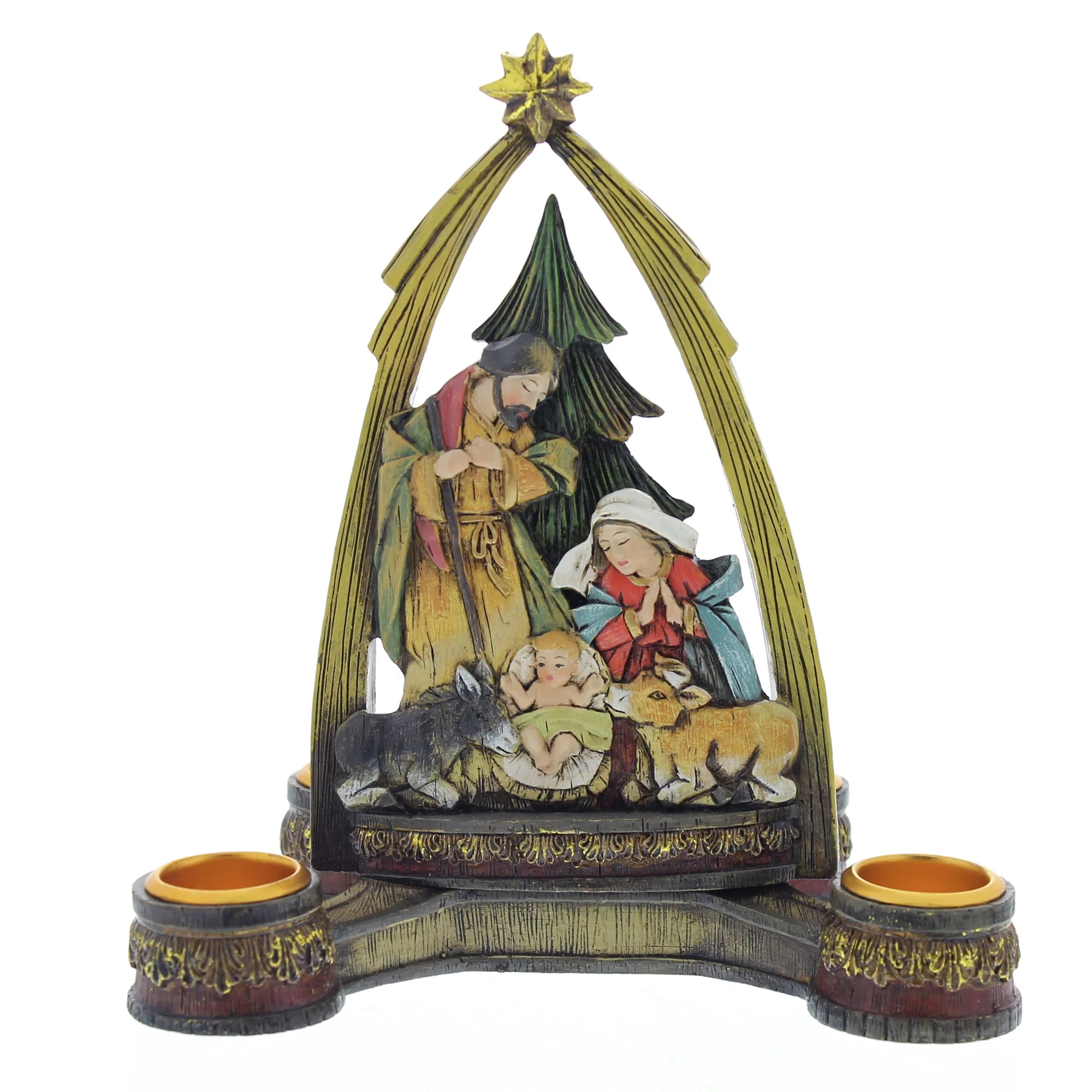 Advent Candleholder with Nativity Center - Image 3