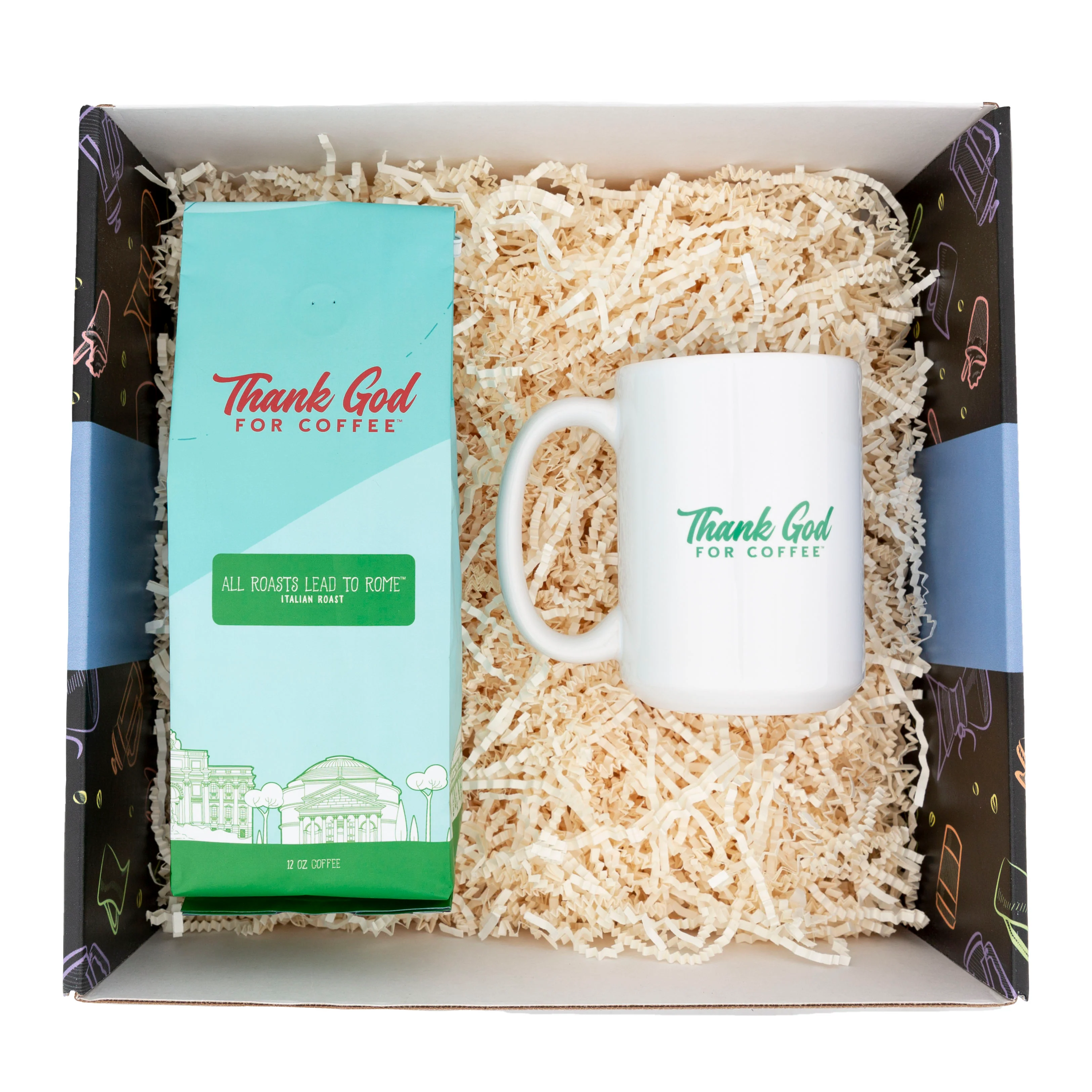 All Roasts Lead To Rome Coffee and Mug Gift Set - Image 2