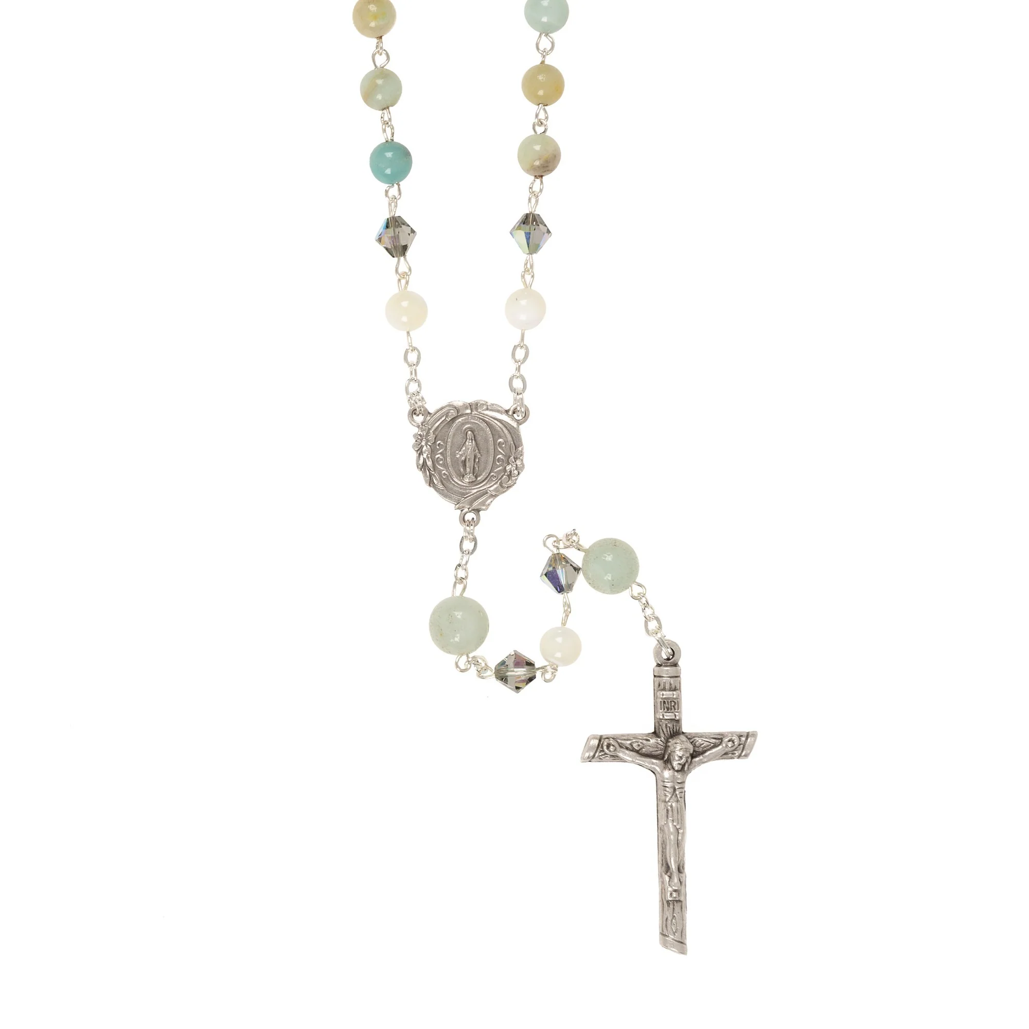 Amazonite & Swarovski Rosary
