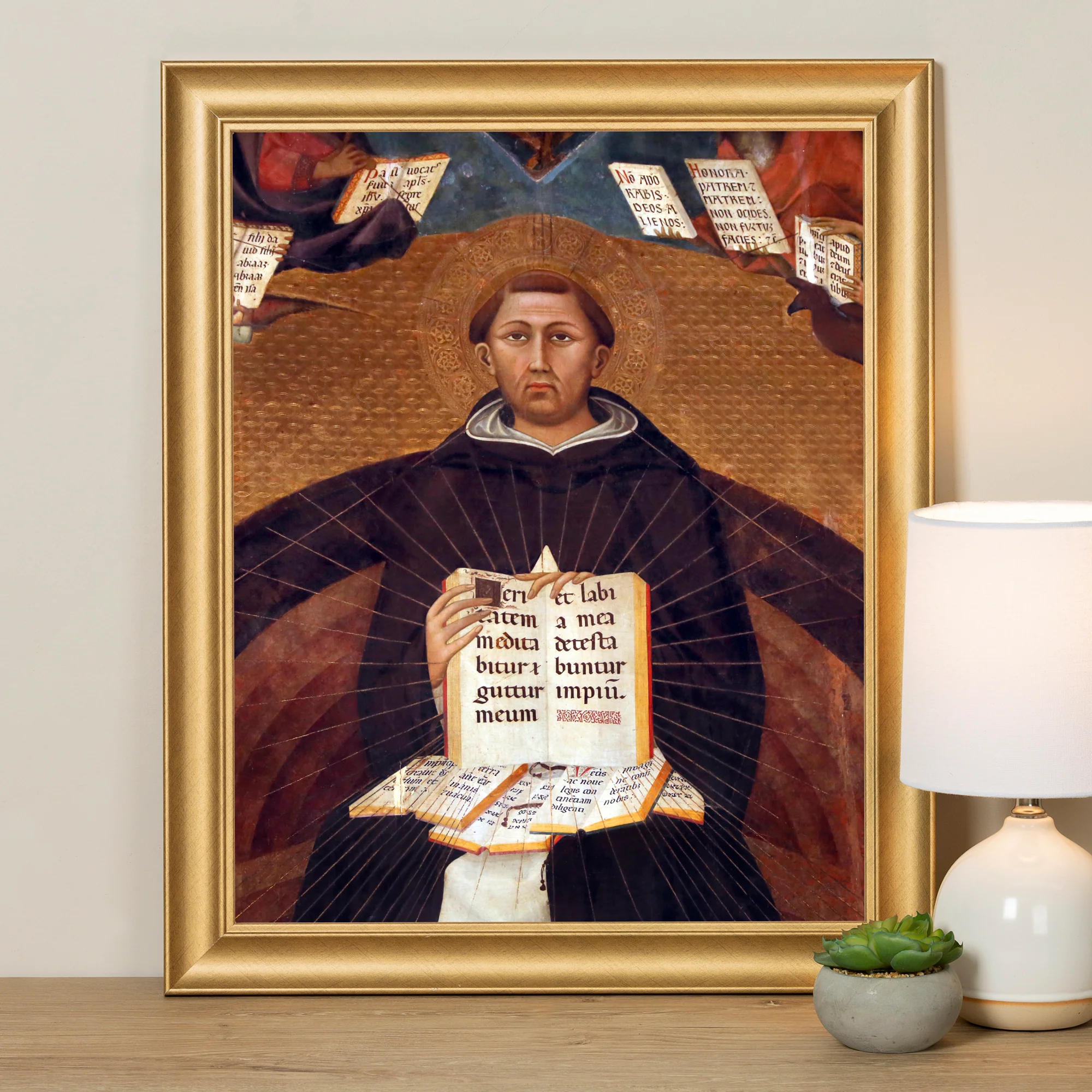 Apotheosis of Aquinas Antique Gold Framed Print - Multiple Sizes - Image 3