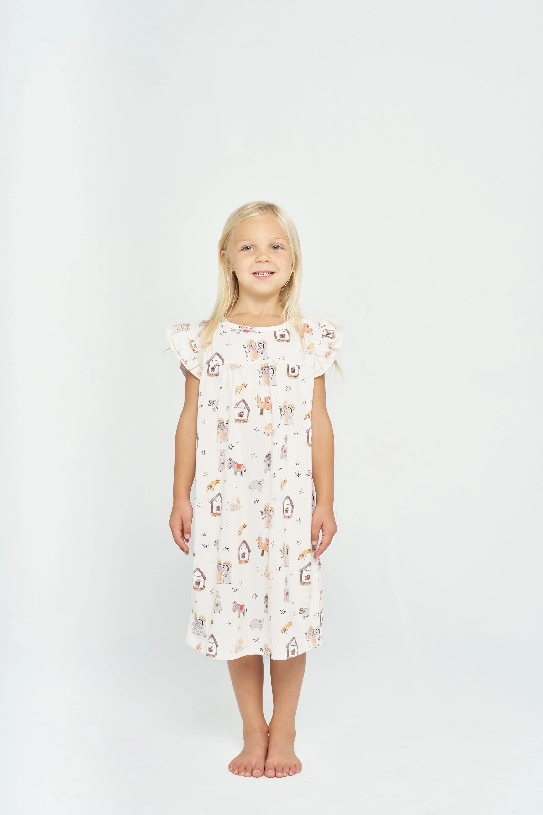 Away in a Manger PJ Girls Nightgown Polyester - Image 2