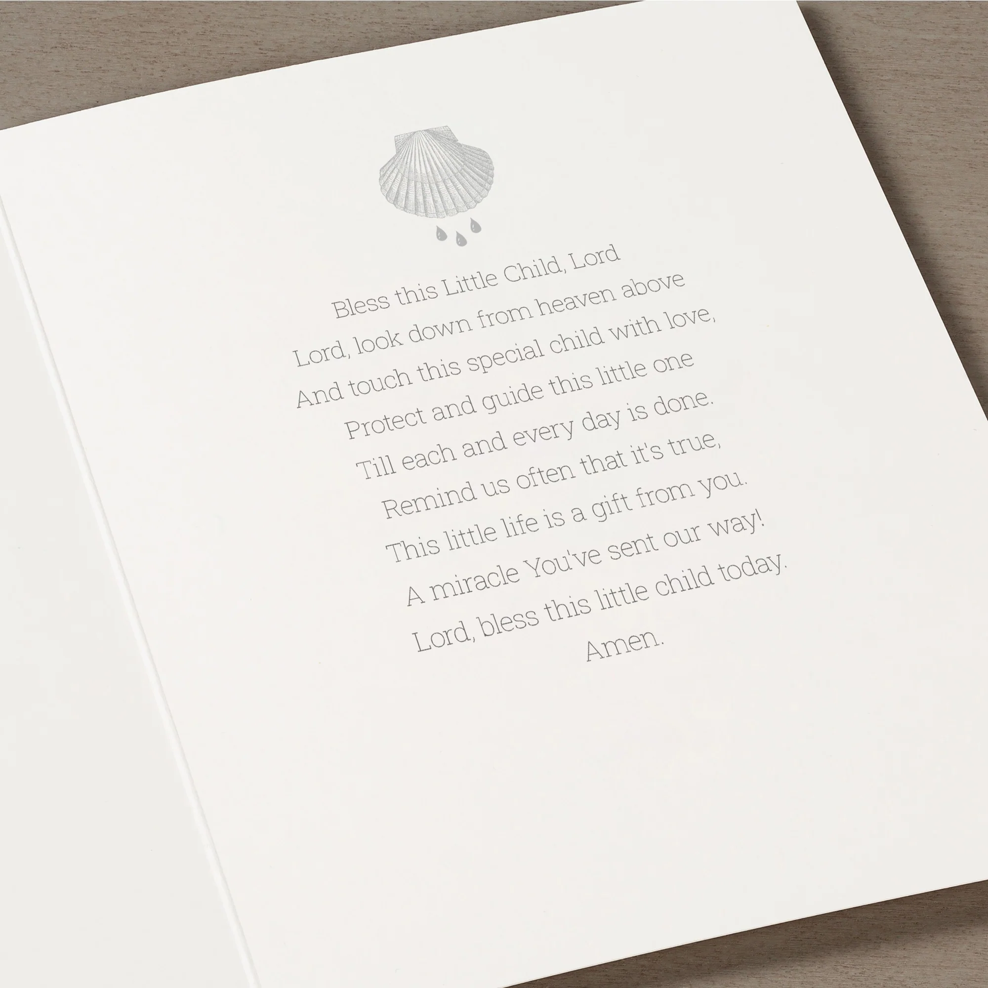 Baptism Shell Card w/ Envelope - Image 2
