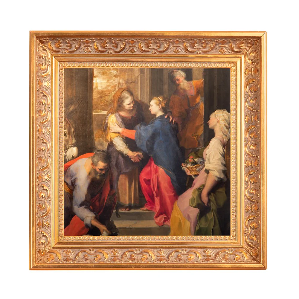 Barocci's Visitation Framed Canvas - Sacred Mini Collection - Image 3