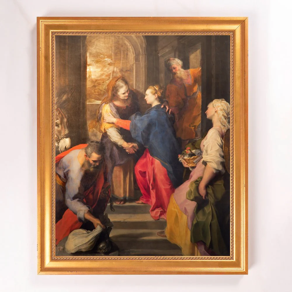 Barocci's Visitation Framed Canvas - Sacred Signature Collection - Image 6