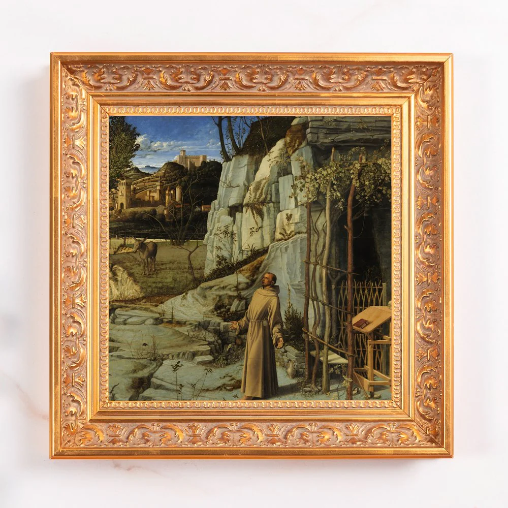 Bellini's St. Francis in the Desert Framed Canvas - Sacred Mini Collection - Image 2