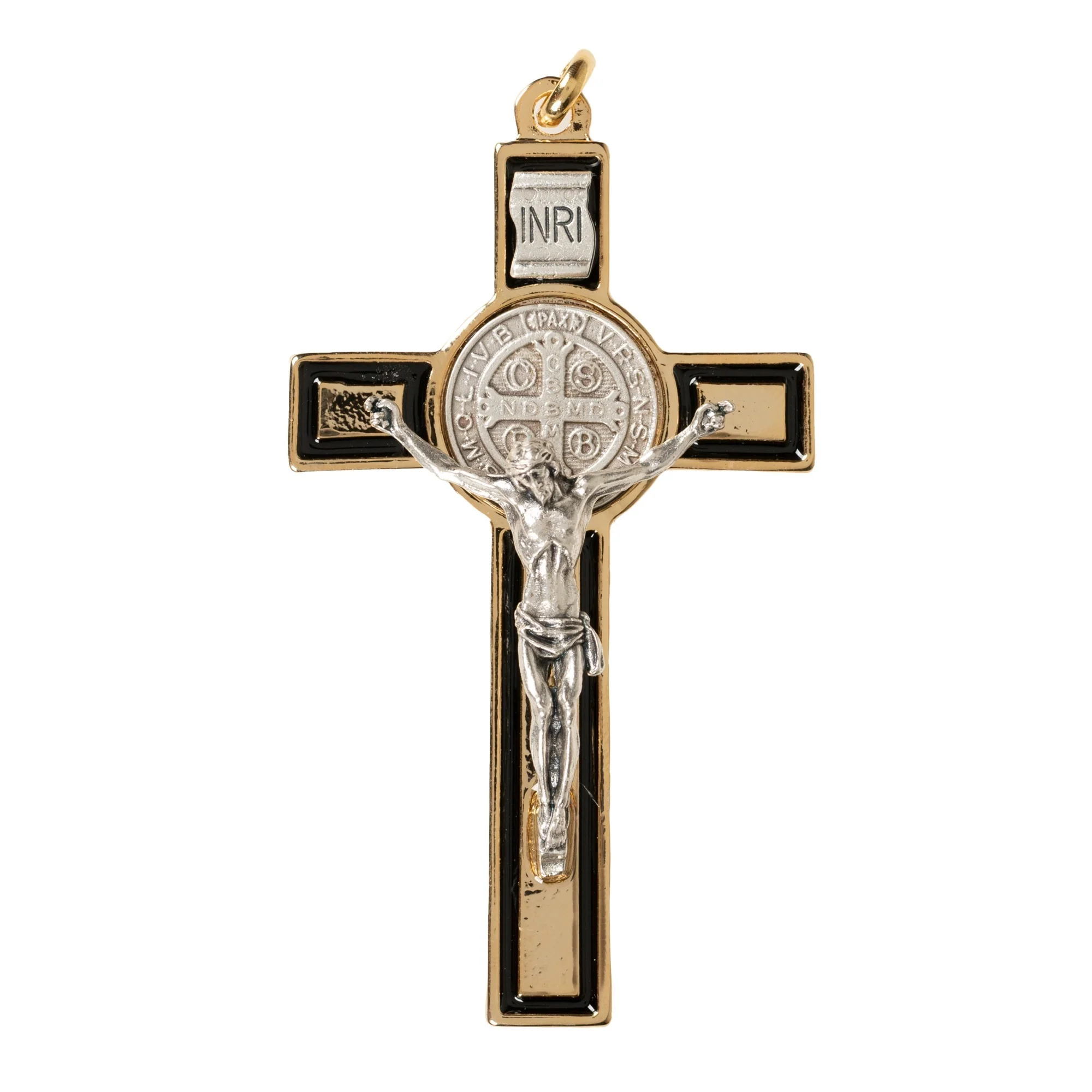 Black and Gold St. Benedict Crucifix - Image 2