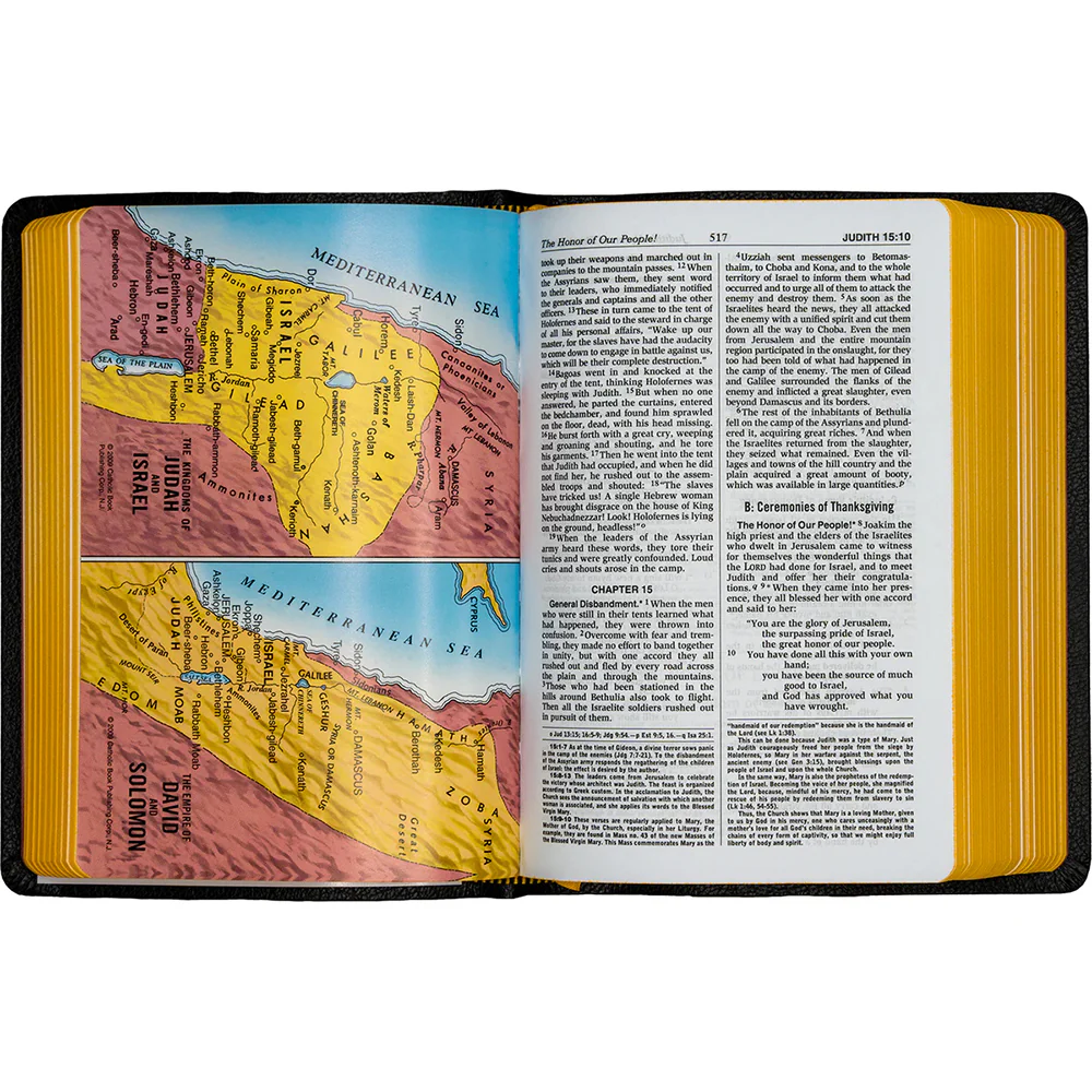 Black Leatherette St. Joseph New Catholic Bible - Compact Edition 4.5 " x6.5" - Image 12