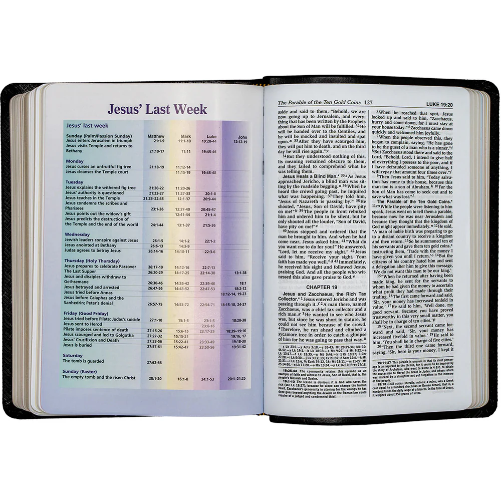Black Leatherette St. Joseph New Catholic Bible - Compact Edition 4.5 " x6.5" - Image 14