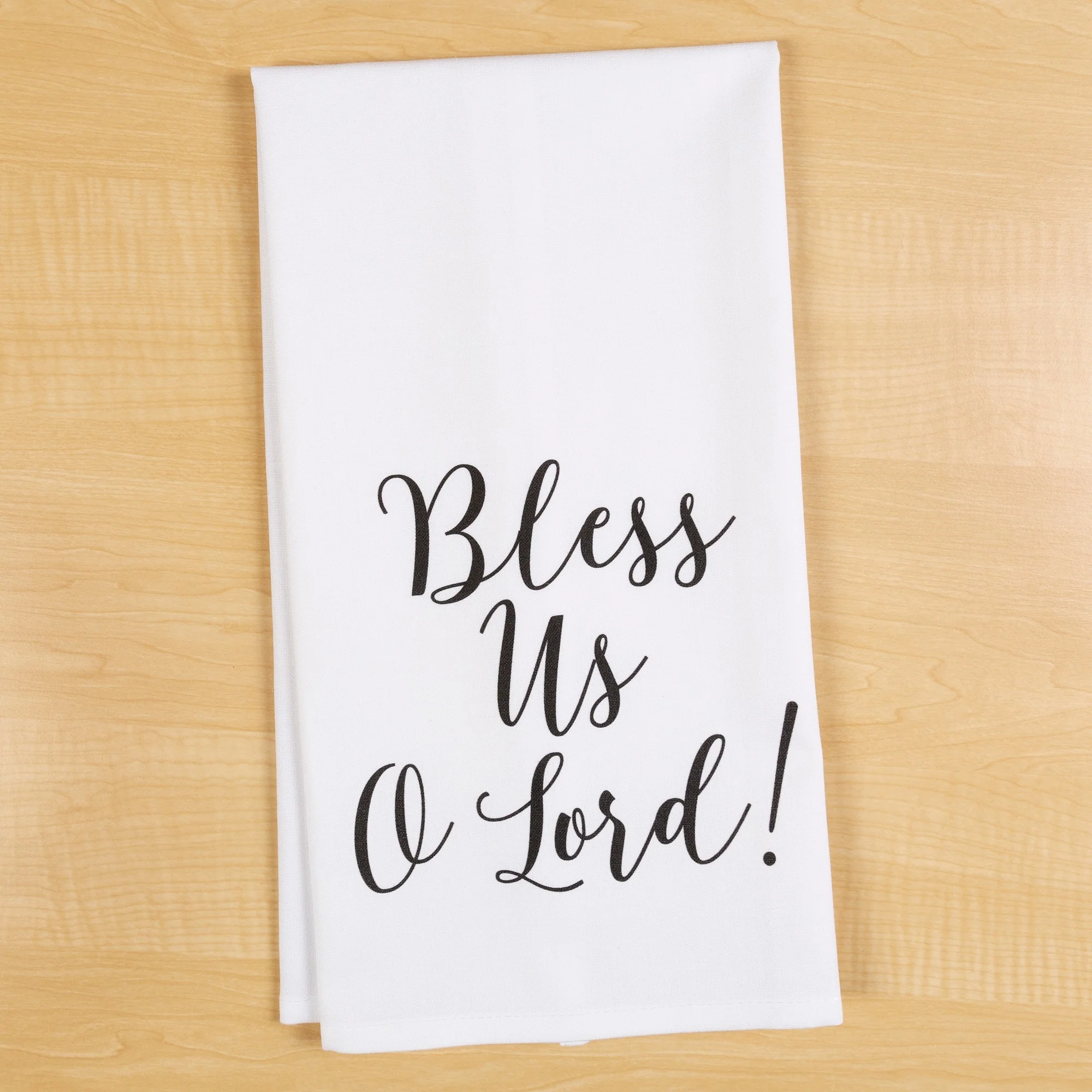 Bless Us, O Lord Calligraphy Dish Towel