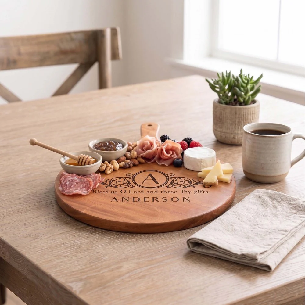 Bless Us O Lord Charcuterie Board - Image 4