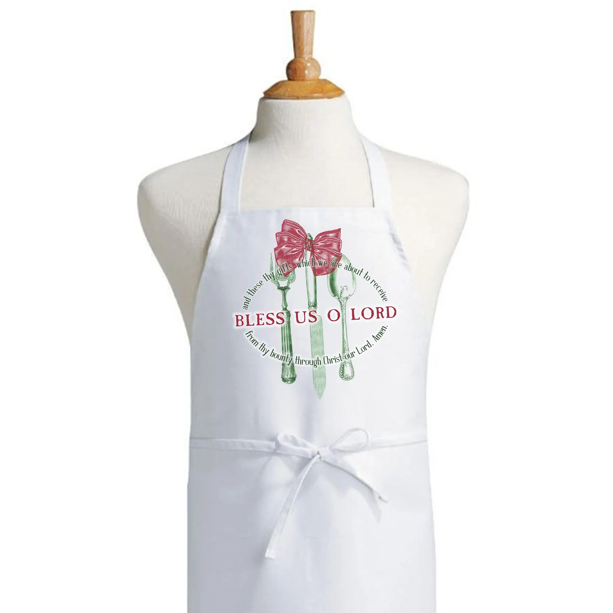 Bless Us O Lord Christmas Apron
