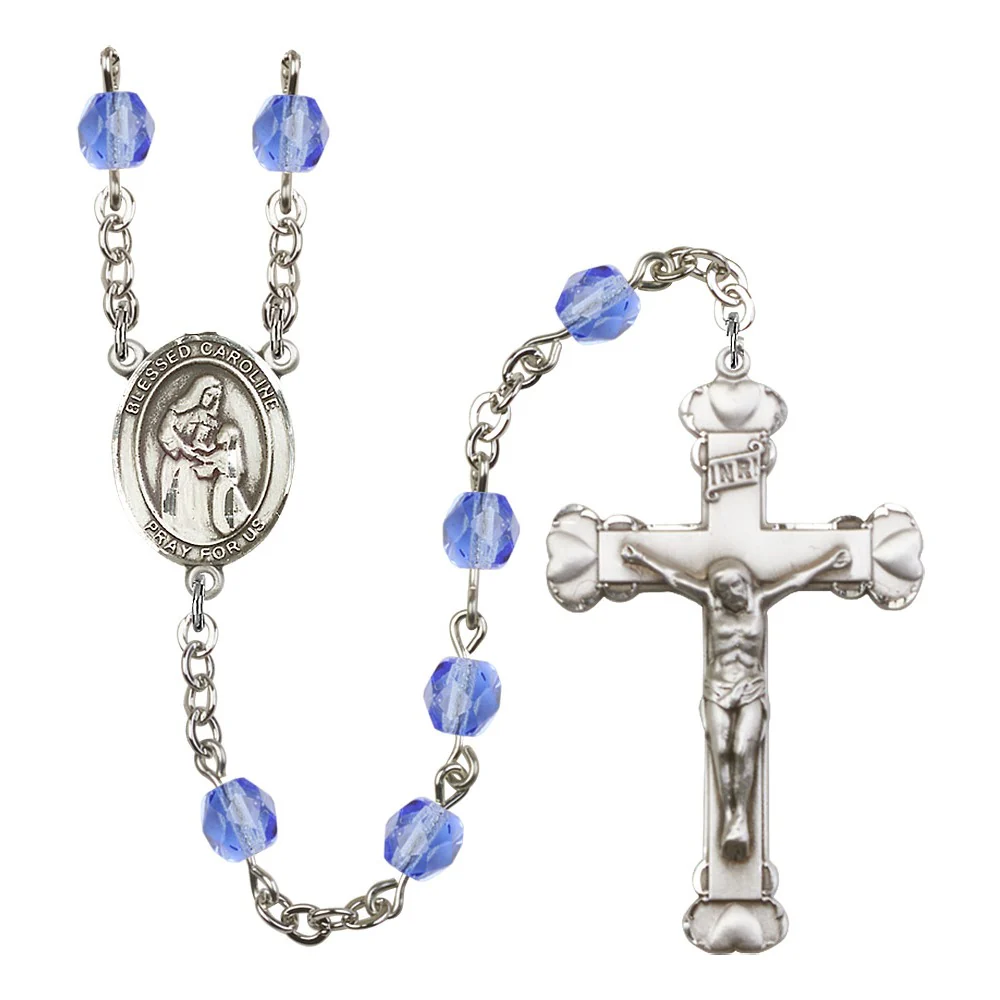 Blessed Caroline Gerhardinger Blue September Rosary 6mm