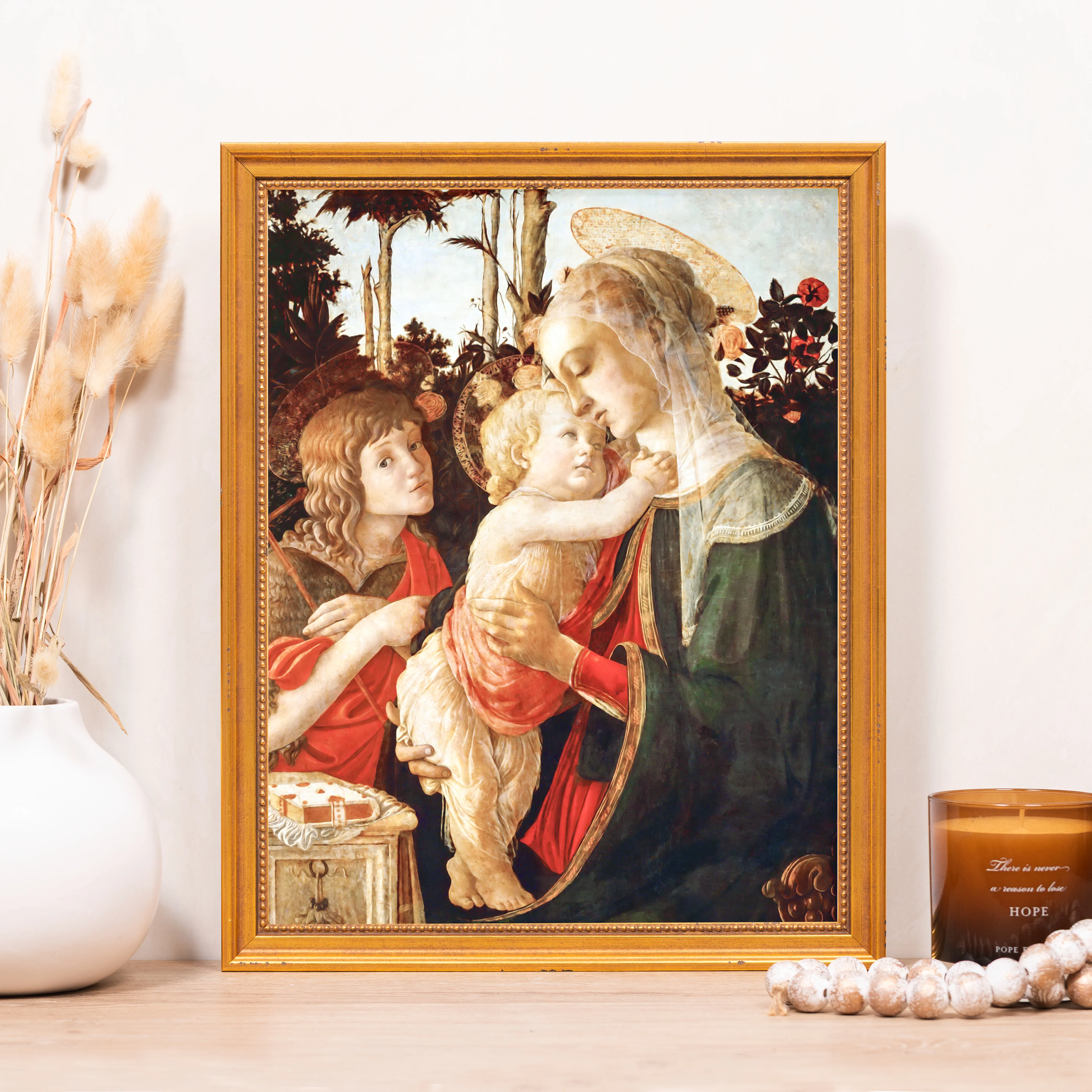 Botticelli Madonna & Child Framed Canvas - Sacred Classics Collection - Image 3