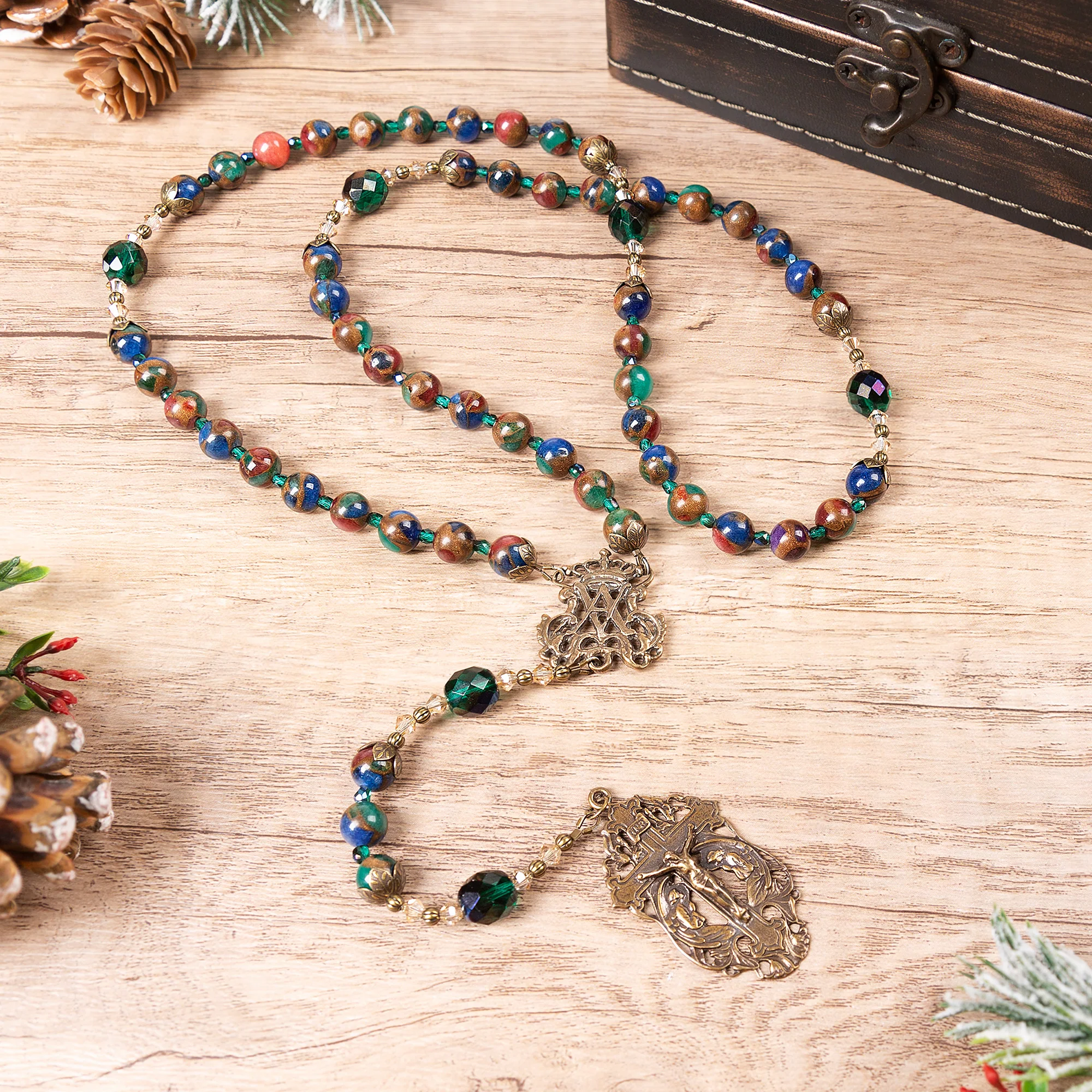 Cathedral Stained Glass Window Rosary - Catholic Company Rosary of the Year 2022