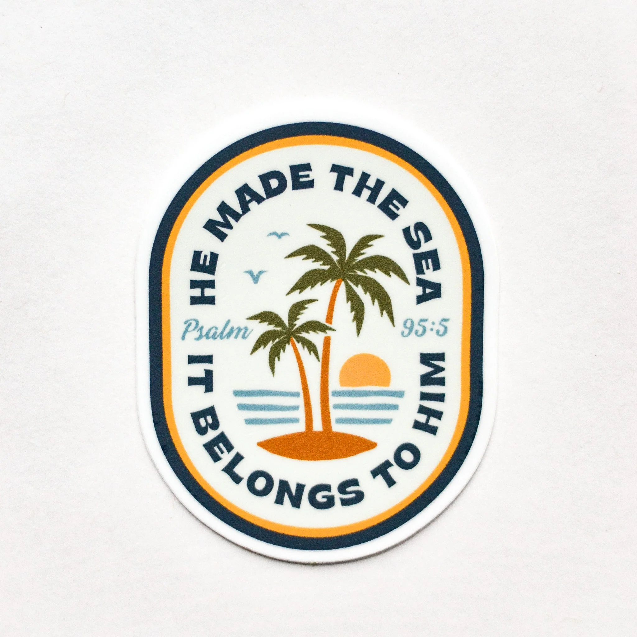 Catholic Coastal Psalm 95 Vinyl Sticker