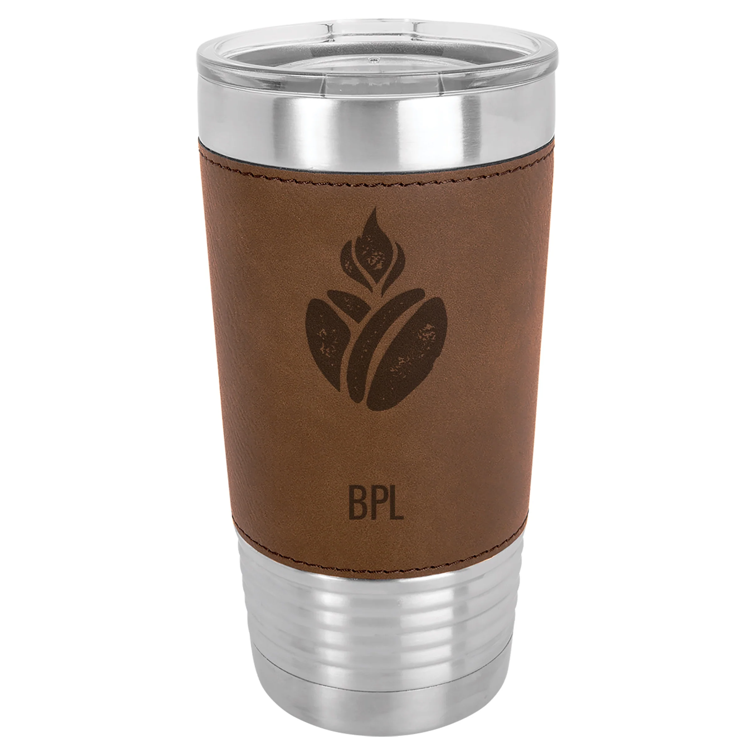 Catholic Coffee Leather Tumbler - Image 2