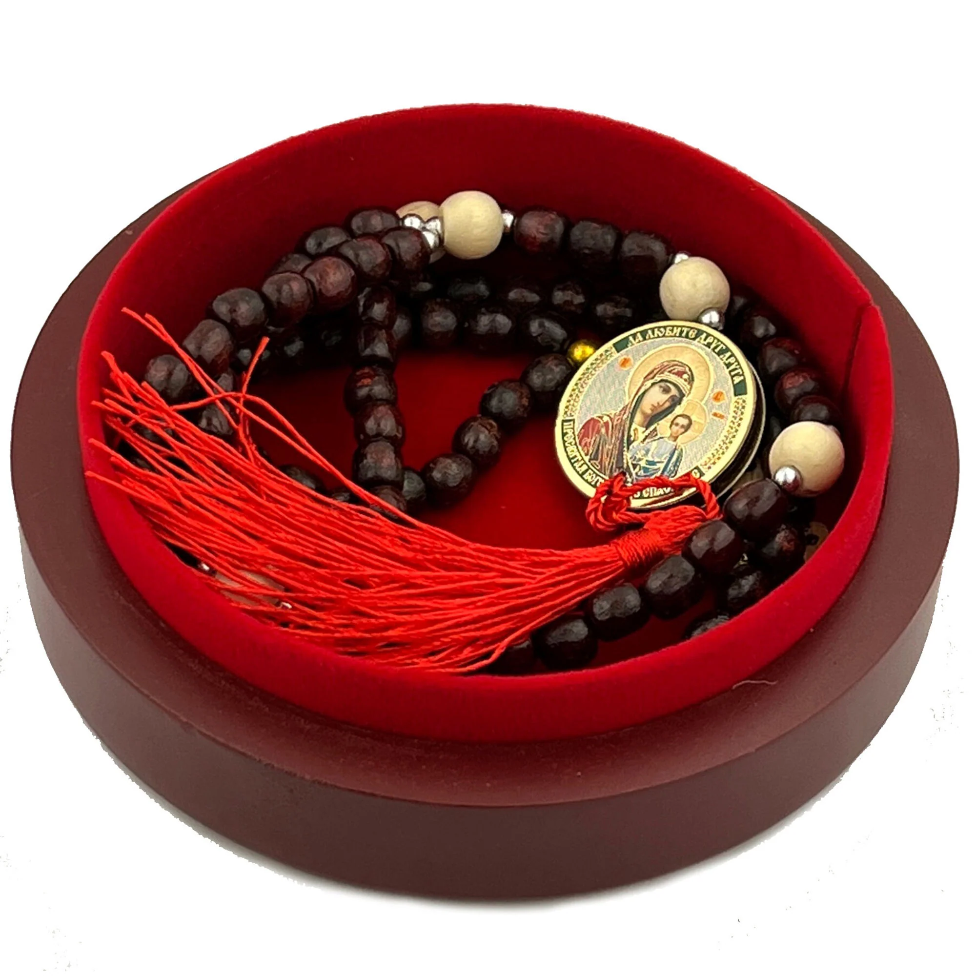Celtic Cross Tree of Life Wood Rosary Box - Image 2