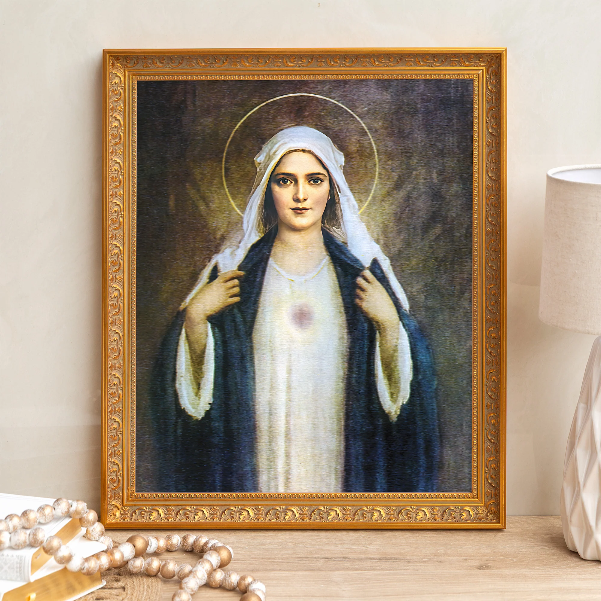 Chambers Immaculate Heart Framed Canvas - Sacred Signature Collection