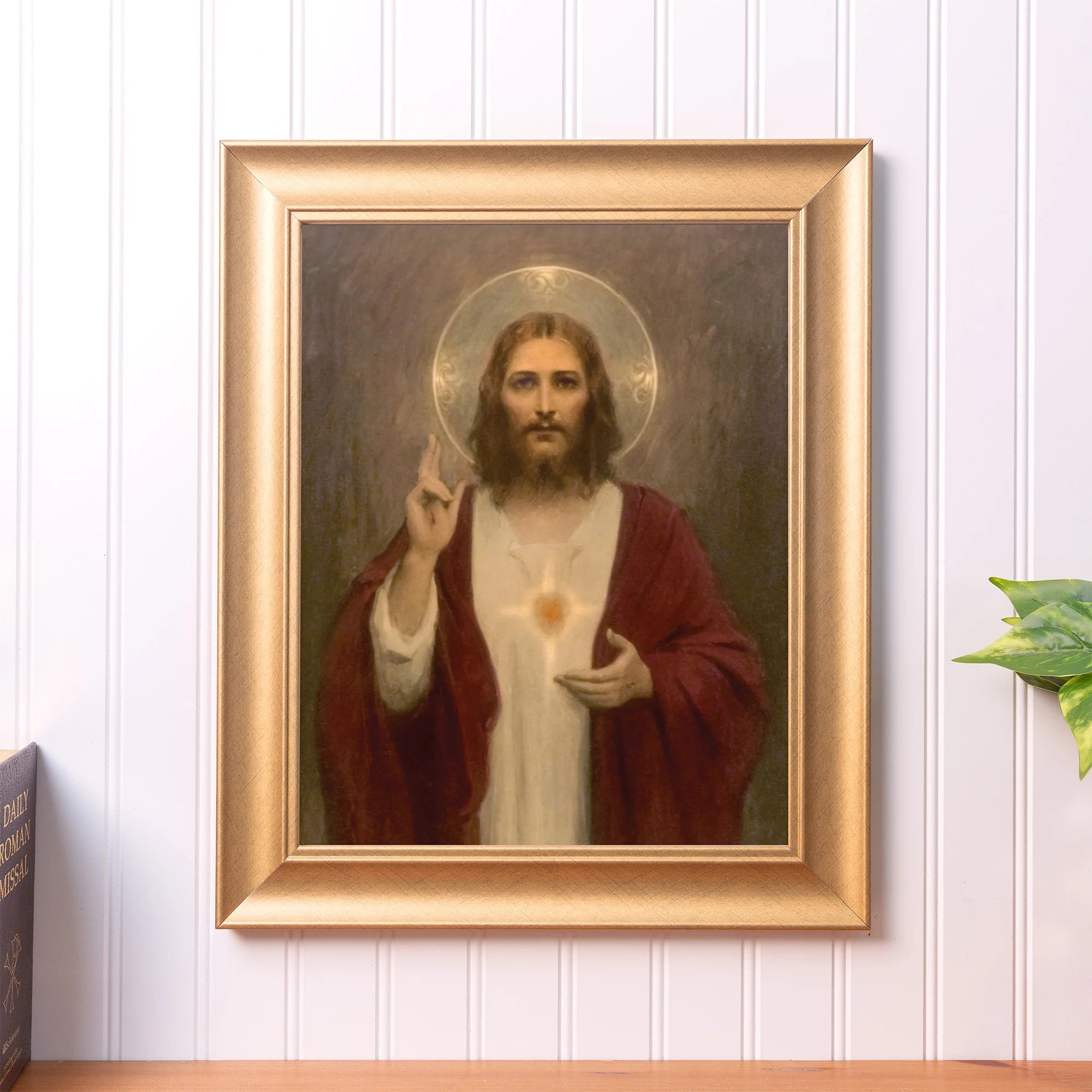 Chambers Sacred Heart Gold Framed Print - Multiple Sizes - Image 6