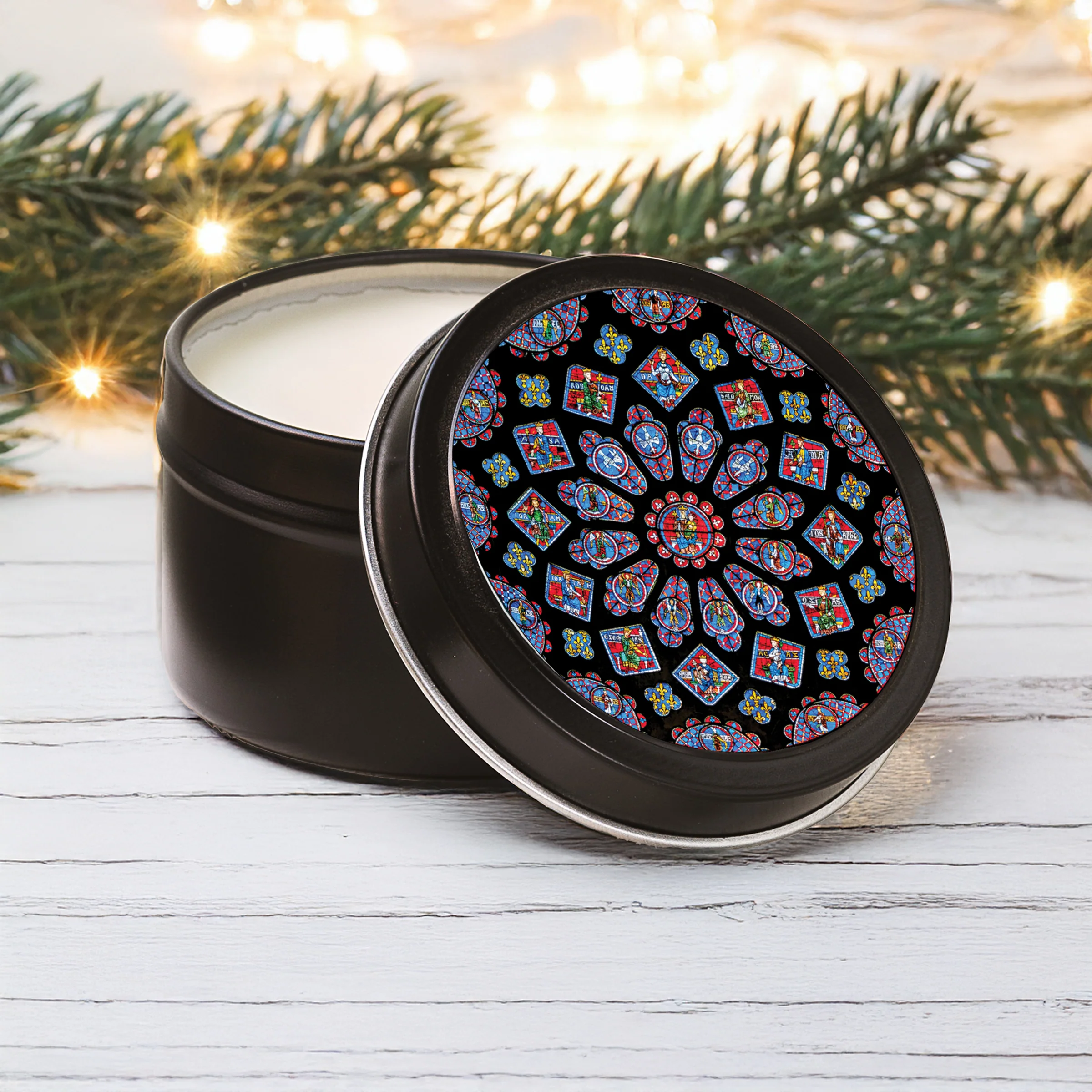 Chartres Cathedral Candle Tin