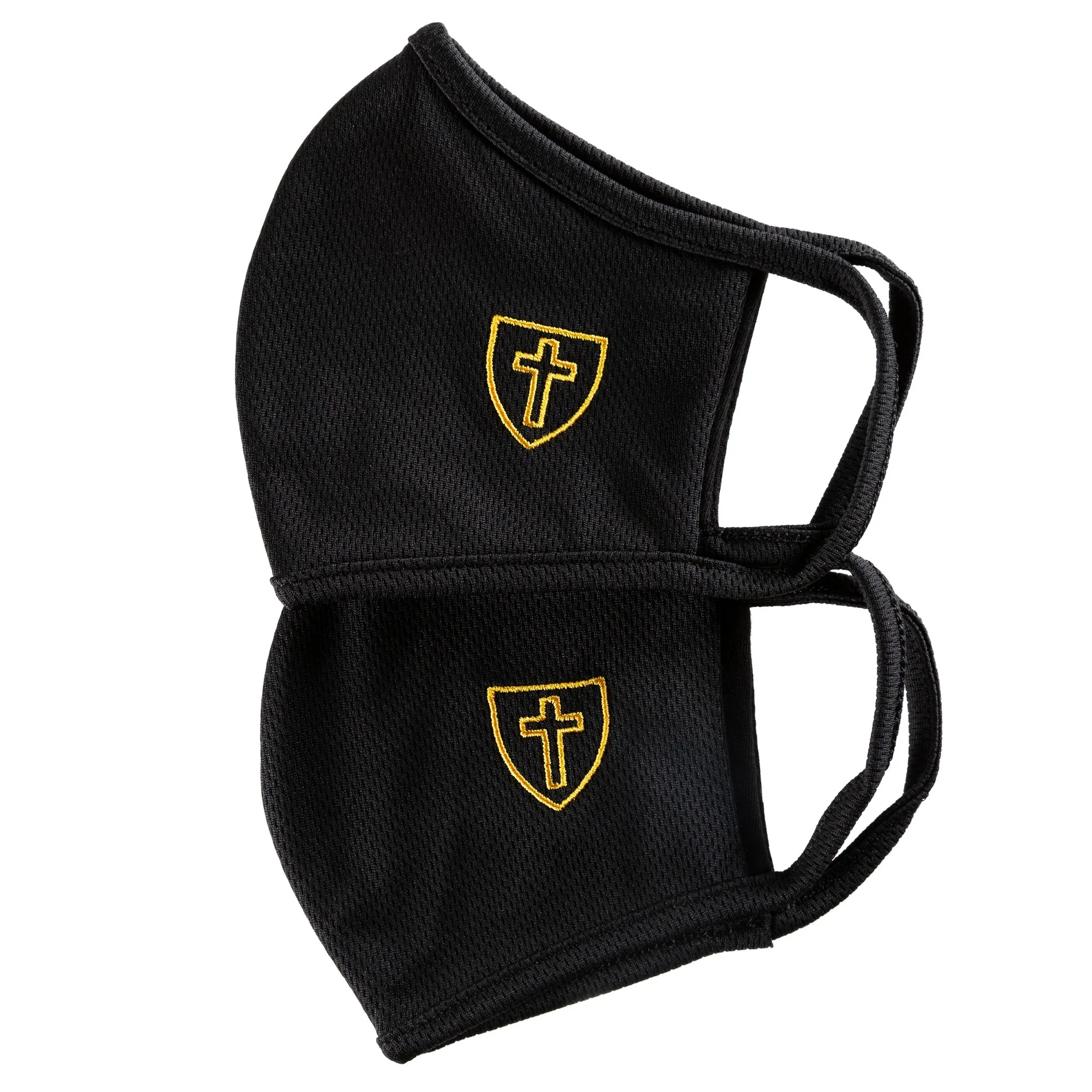 Children's Face Mask with Cross, Black (Pack of 2) - Image 2