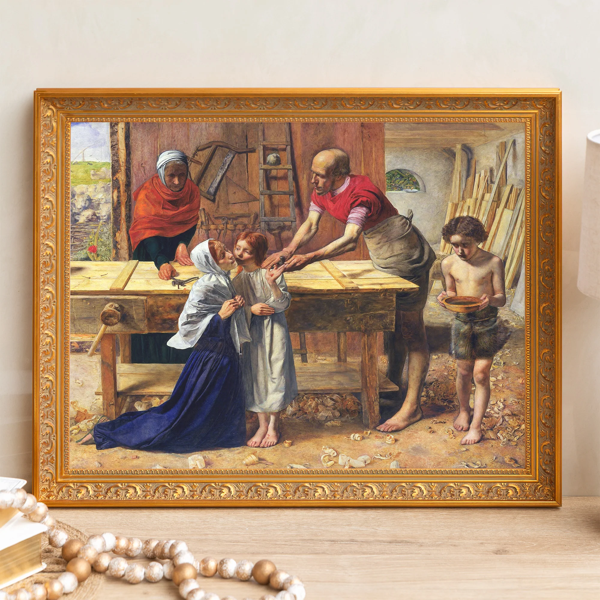 Christ in the House of His Parents Framed Canvas - Sacred Signature Collection - Image 2