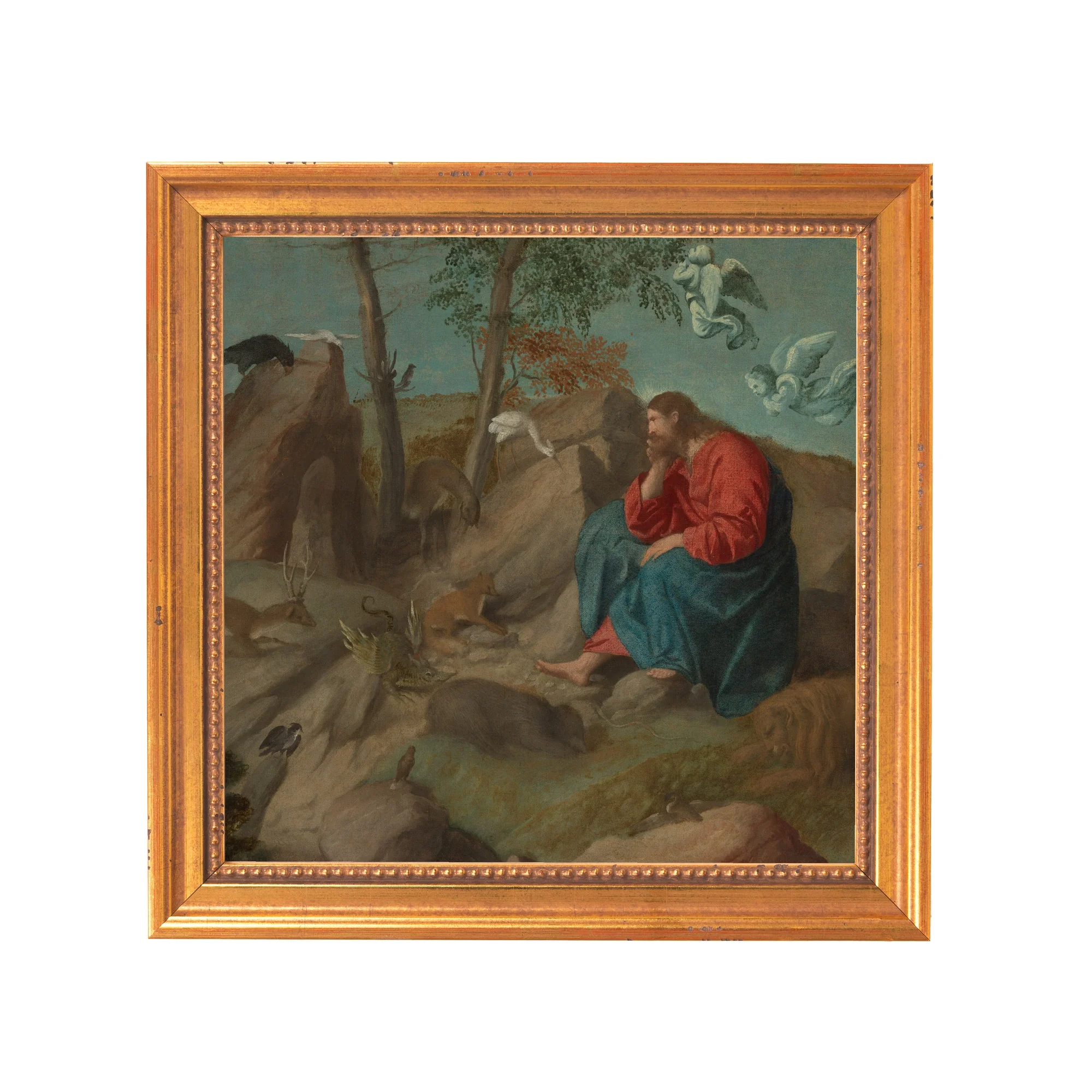 Christ in the Wilderness Framed Canvas - Sacred Mini Collection - Image 10