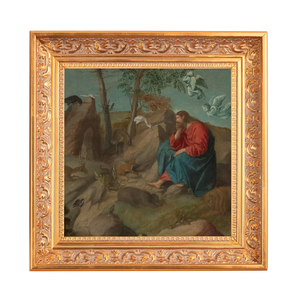 Christ in the Wilderness Framed Canvas - Sacred Mini Collection - Image 3