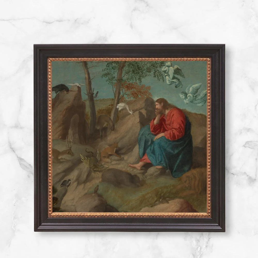 Christ in the Wilderness Framed Canvas - Sacred Mini Collection - Image 6