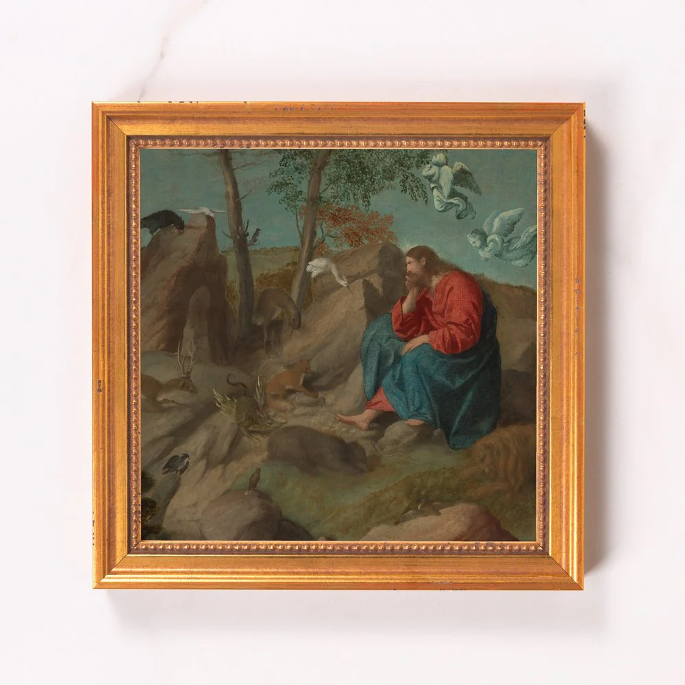 Christ in the Wilderness Framed Canvas - Sacred Mini Collection - Image 9