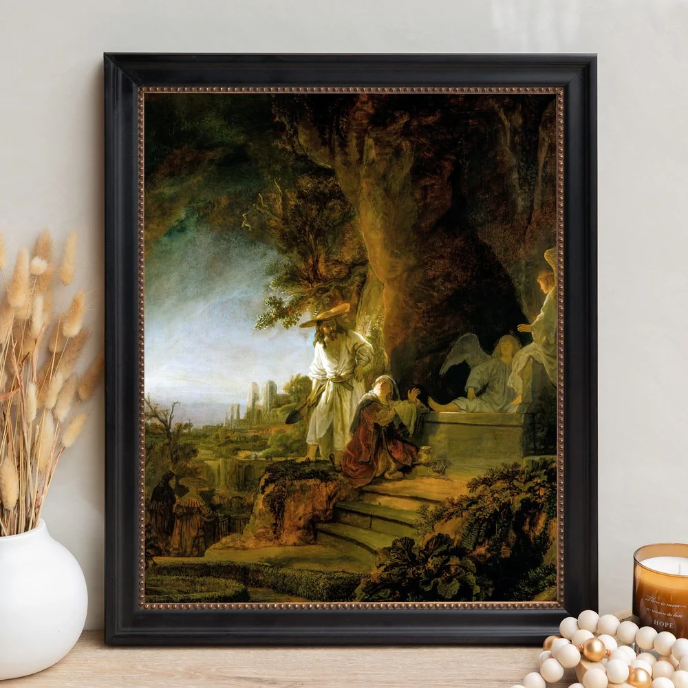 Christ & Mary Magdalene at the Tomb Framed Canvas - Sacred Signature Collection - Image 12