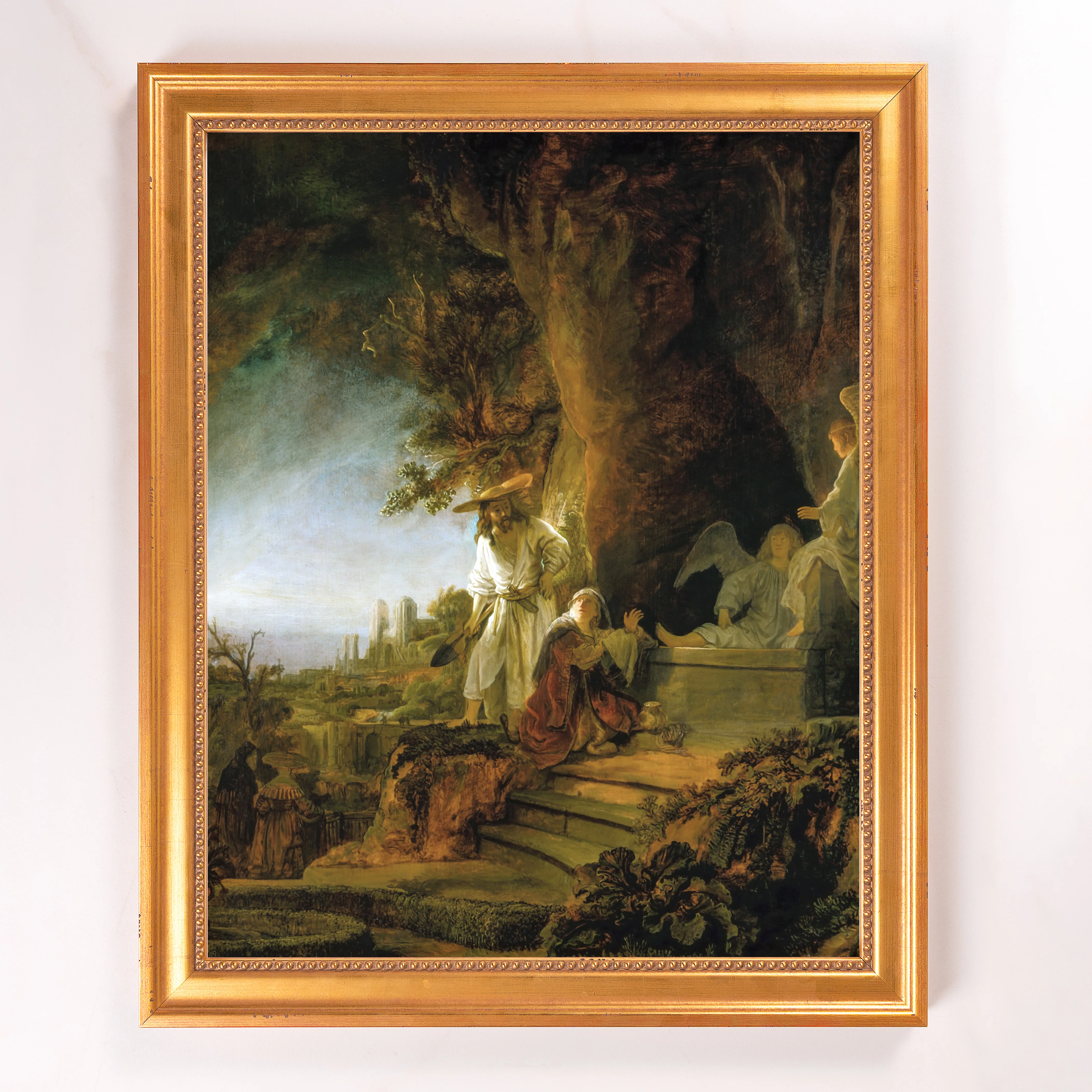 Christ & Mary Magdalene at the Tomb Framed Canvas - Sacred Signature Collection - Image 2