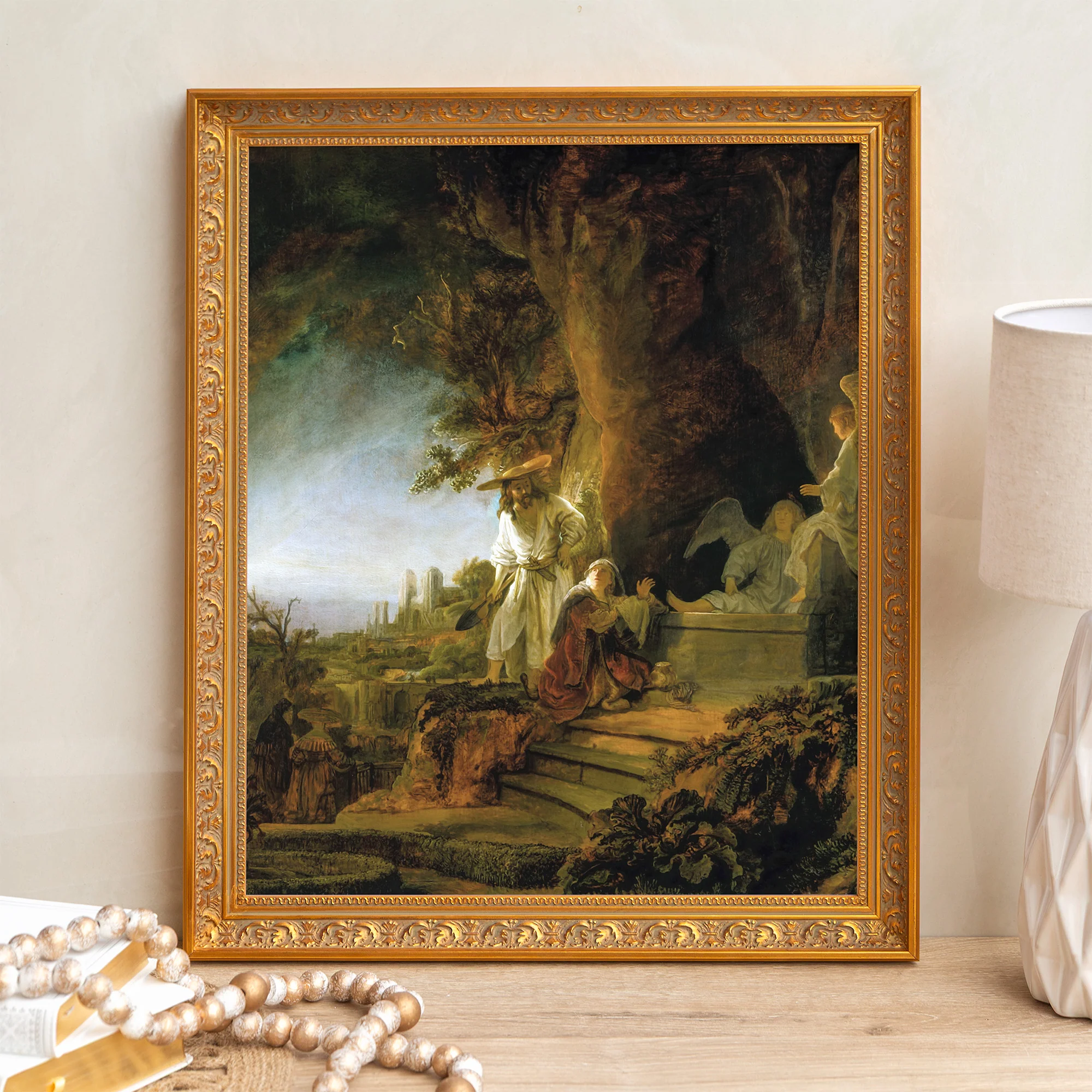 Christ & Mary Magdalene at the Tomb Framed Canvas - Sacred Signature Collection - Image 5