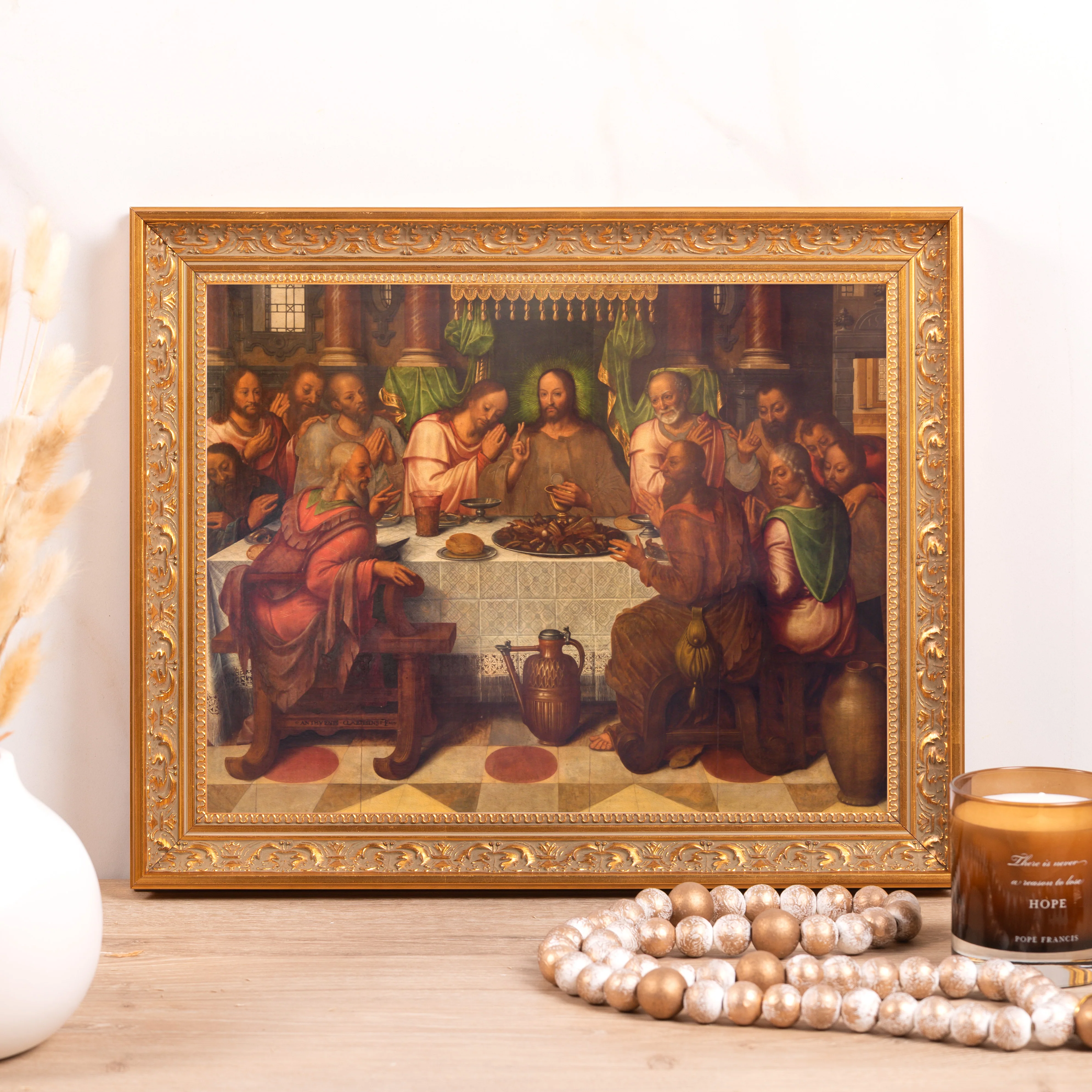 Clacius' The Last Supper Framed Canvas - Sacred Classics Collection