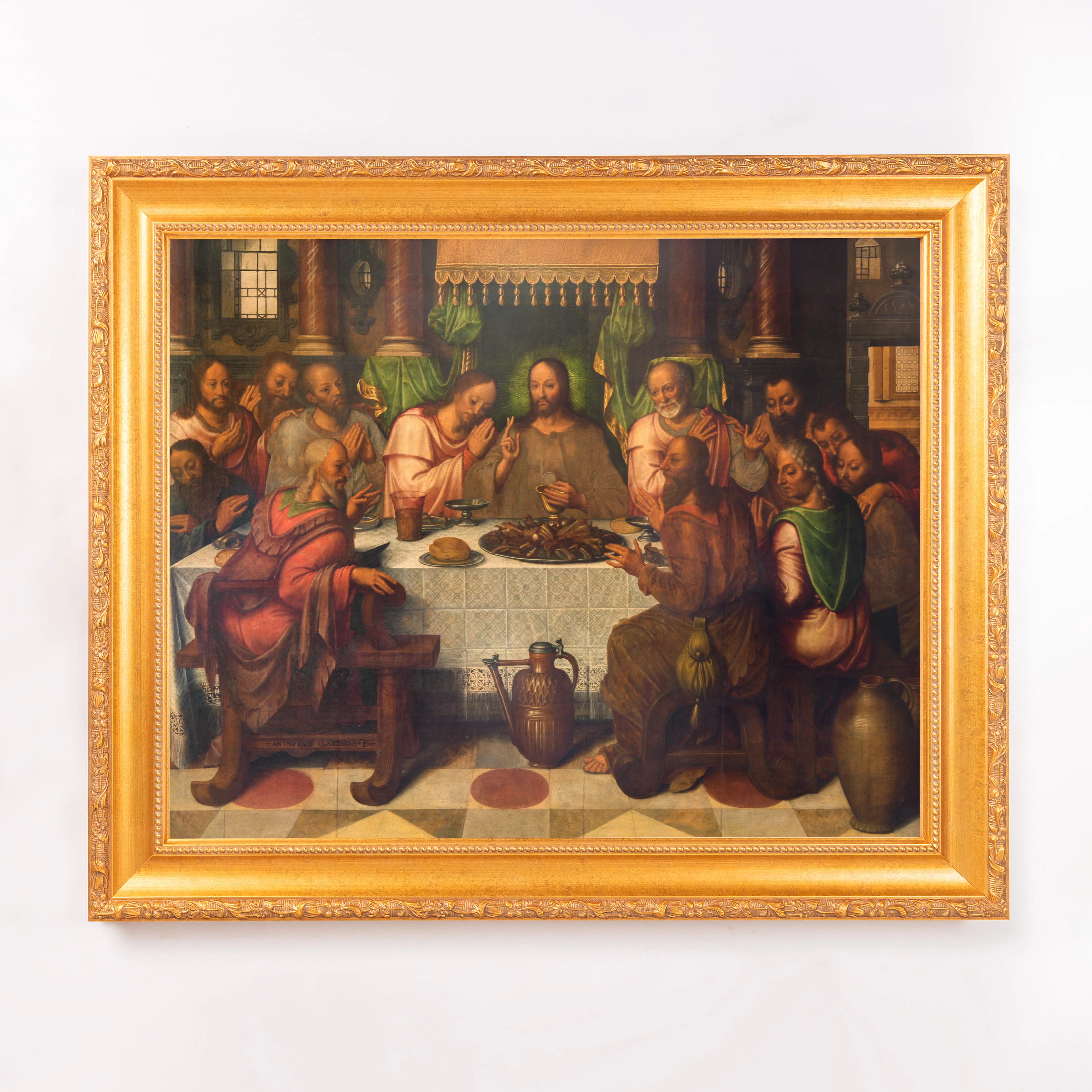 Clacius' The Last Supper Framed Canvas - Sacred Signature Collection - Image 5