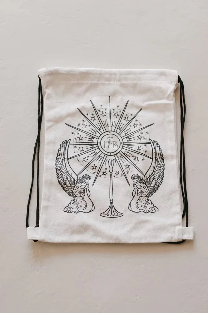 Colorable Monstrance Drawstring Bag
