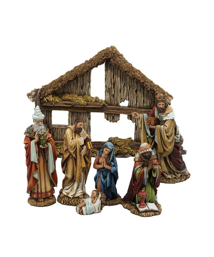 Colorful & Classic Nativity Set - 7 Pieces - Image 3