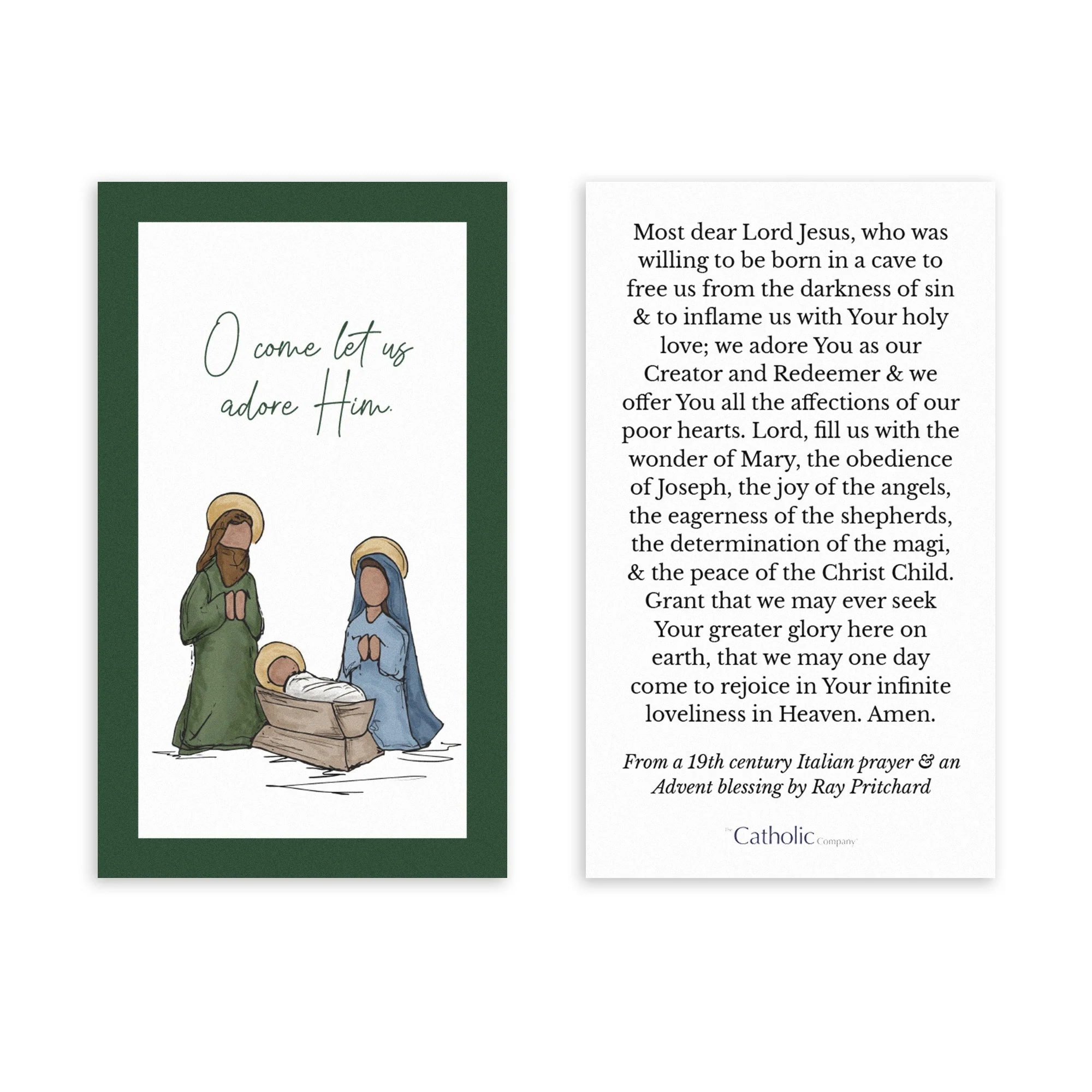 Come Let Us Adore Him Prayer Card - Image 3