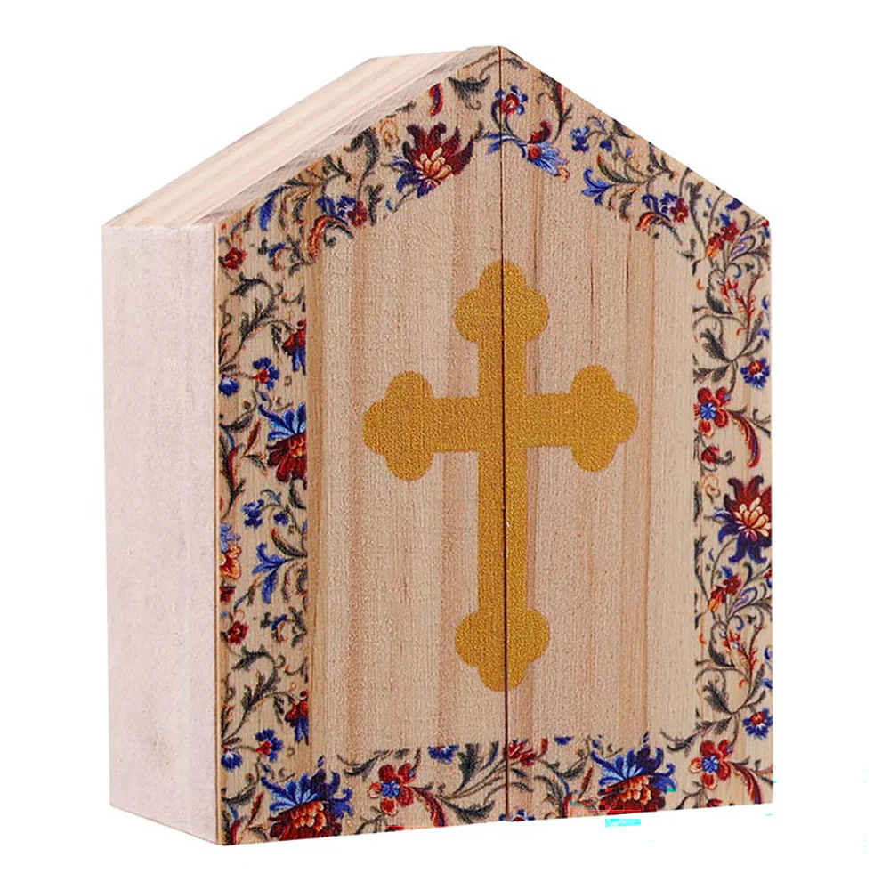 Crucifix Miniature Wooden Triptych - Image 4