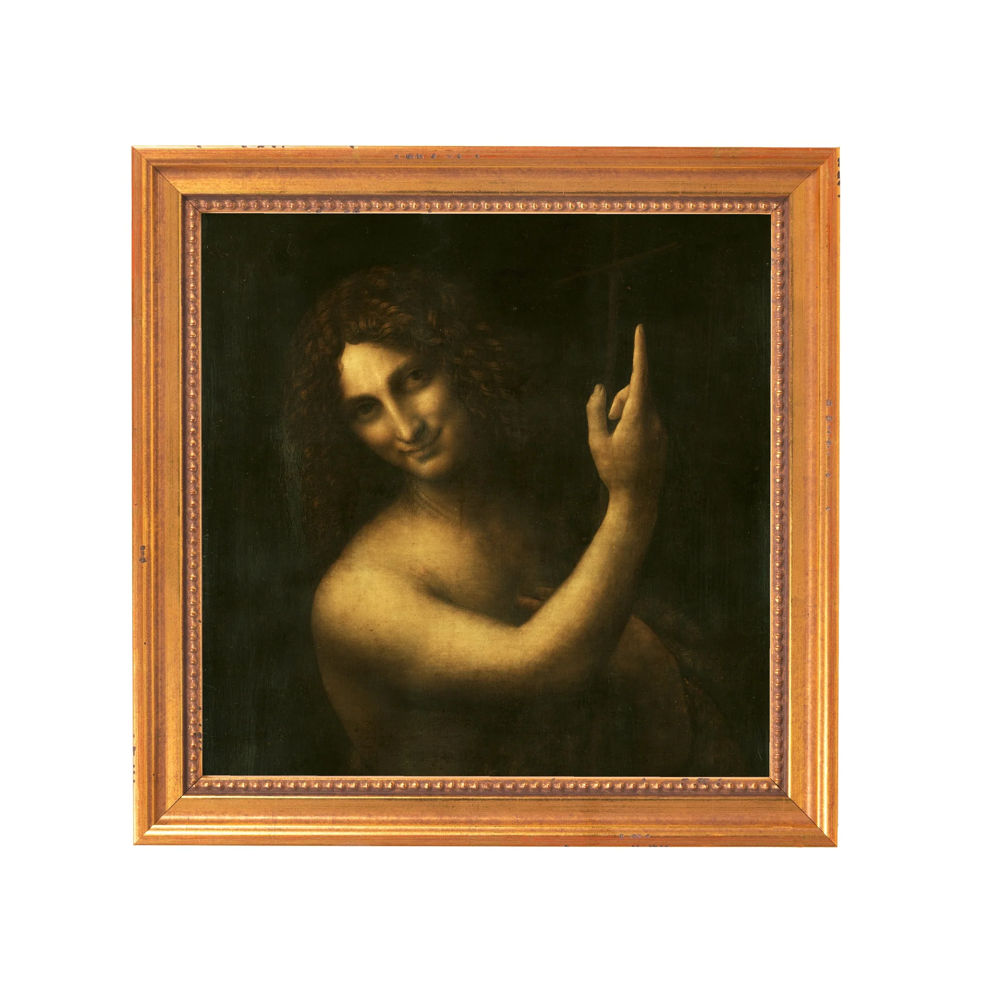 da Vinci's John the Baptist Framed Canvas - Sacred Mini Collection - Image 7