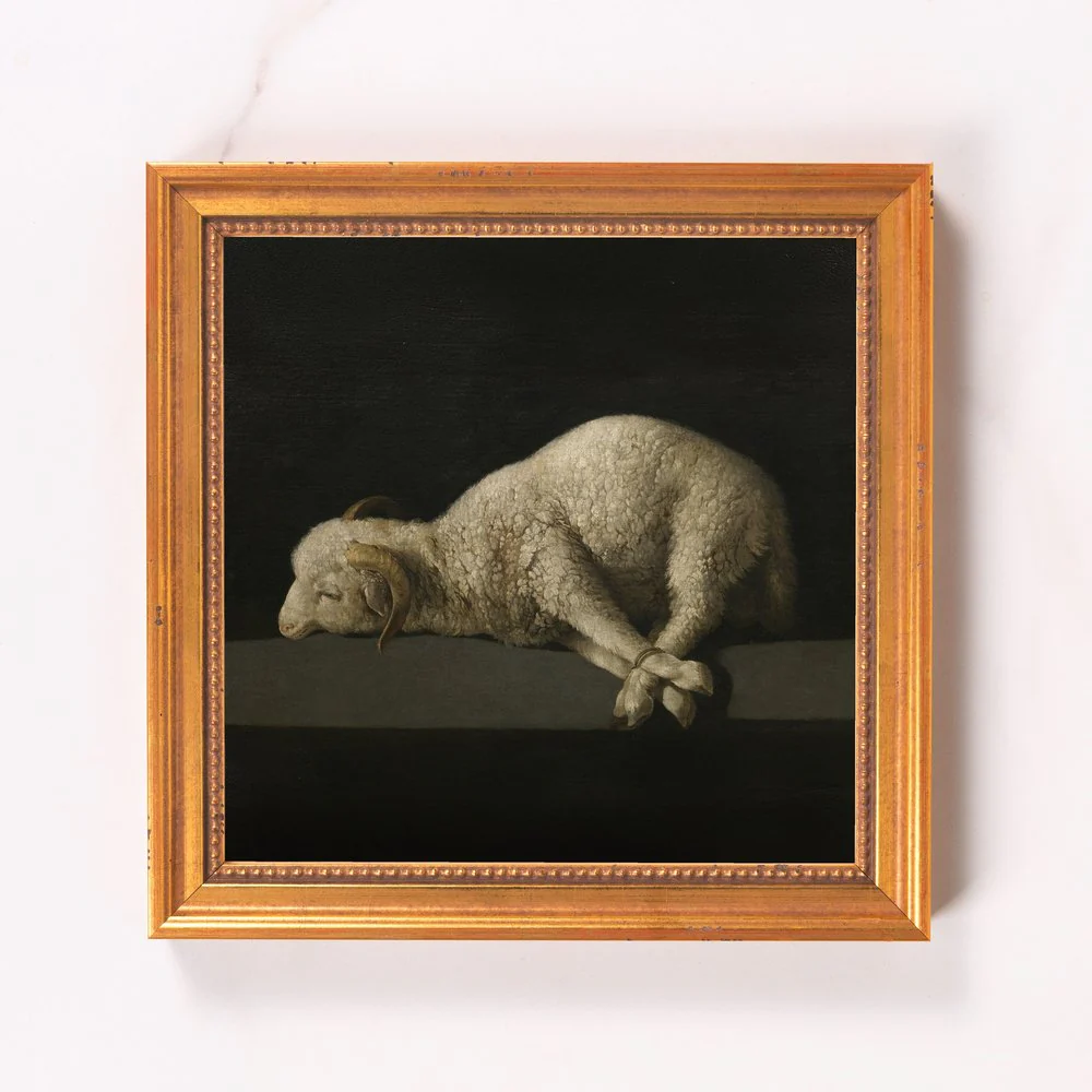 de Zurbaran's Agnus Dei Framed Canvas - Sacred Mini Collection - Image 9