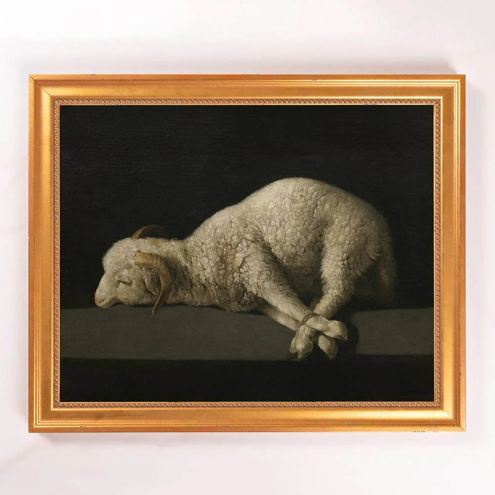 de Zurbaran's Agnus Dei Framed Canvas - Sacred Signature Collection - Image 10