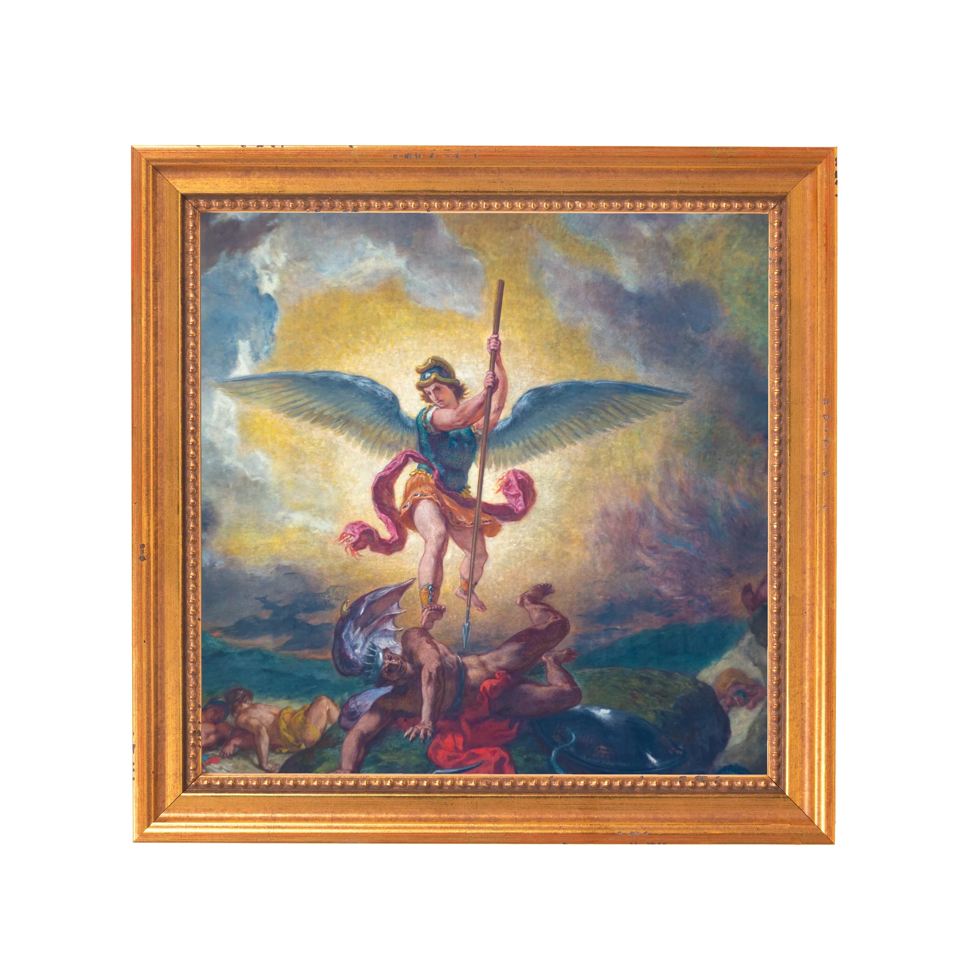 Delacroix's St. Michael Framed Canvas - Sacred Mini Collection - Image 6